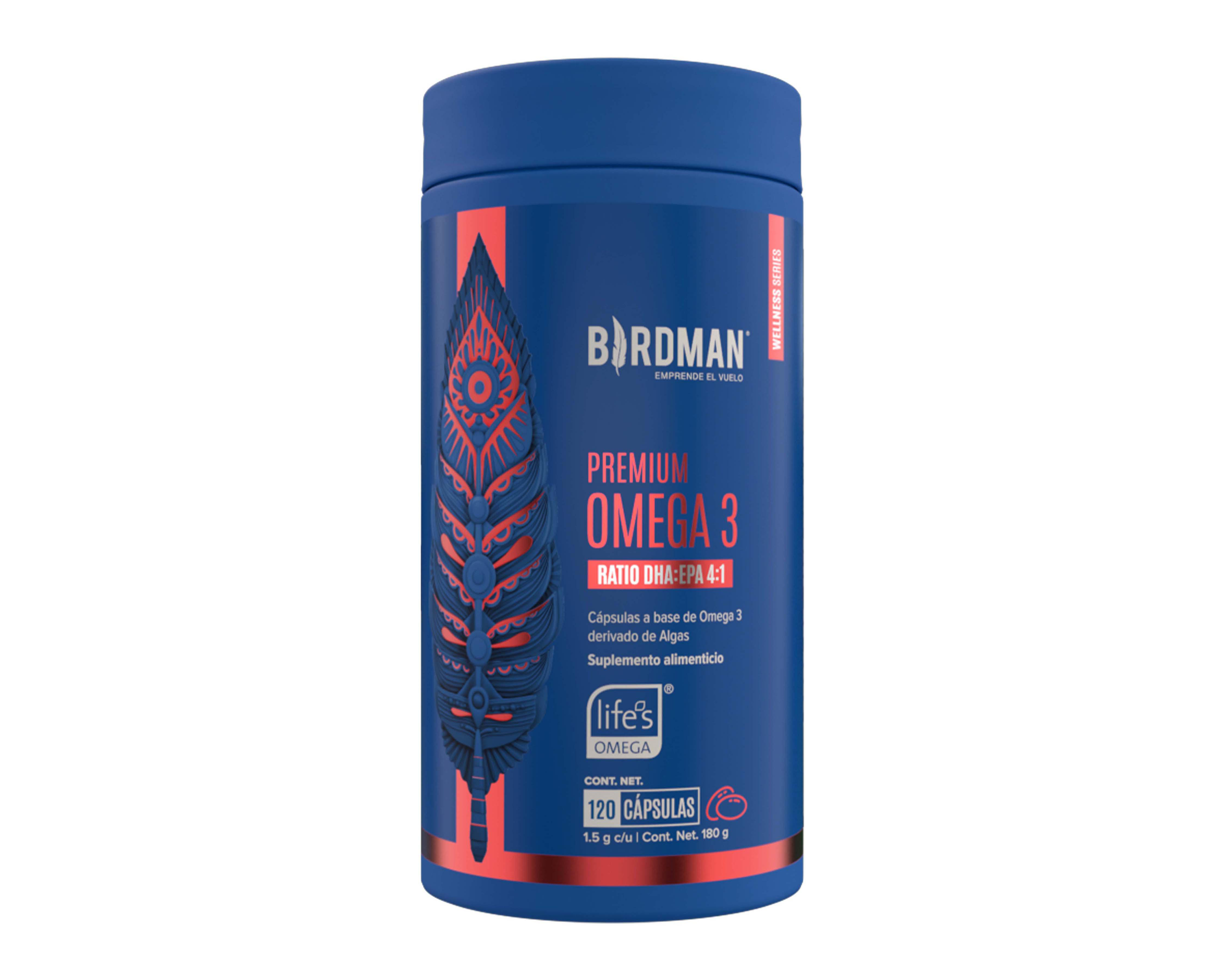 Foto 2 pulgar | Suplemento Alimenticio Birdman Omega 3 Premium 120 Cápsulas