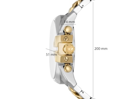 Foto 7 | Reloj Diesel para Hombre DZ4672 Plateado-Dorado