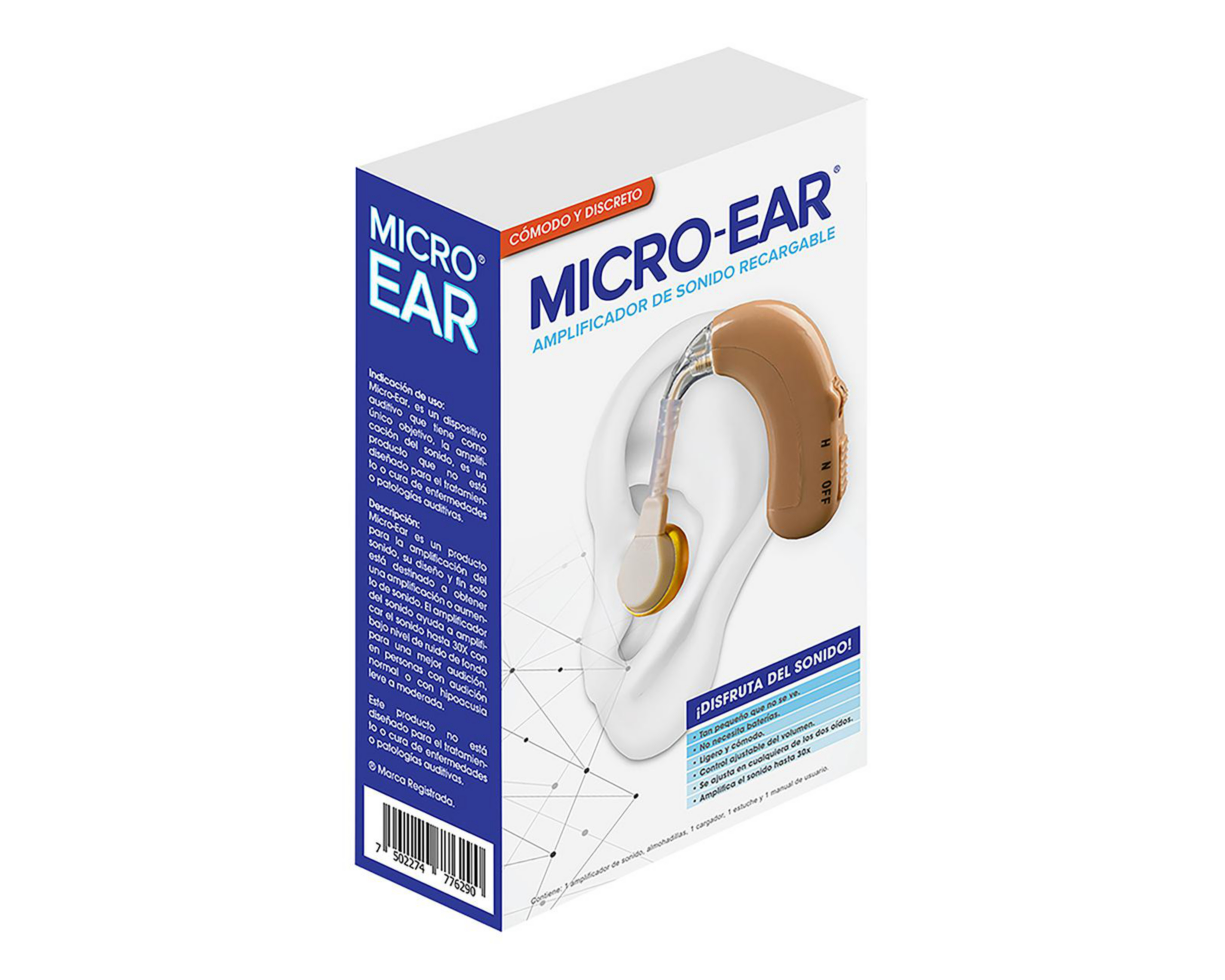 Aparato Auxiliar Auditivo Micro-Ear Recargable $1,599