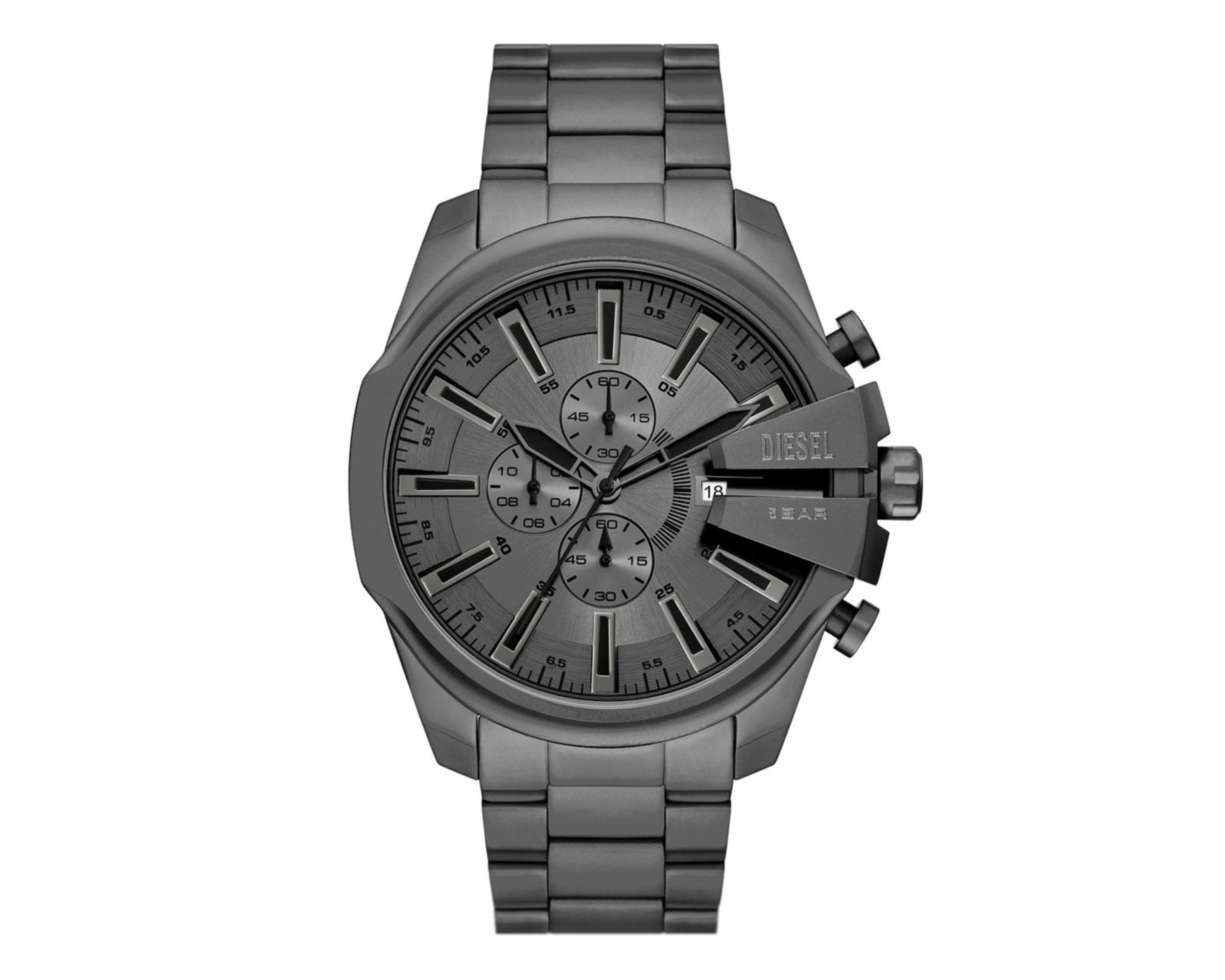Foto 2 pulgar | Reloj Diesel para Hombre Mega Chief Slim DZ4676 Gris