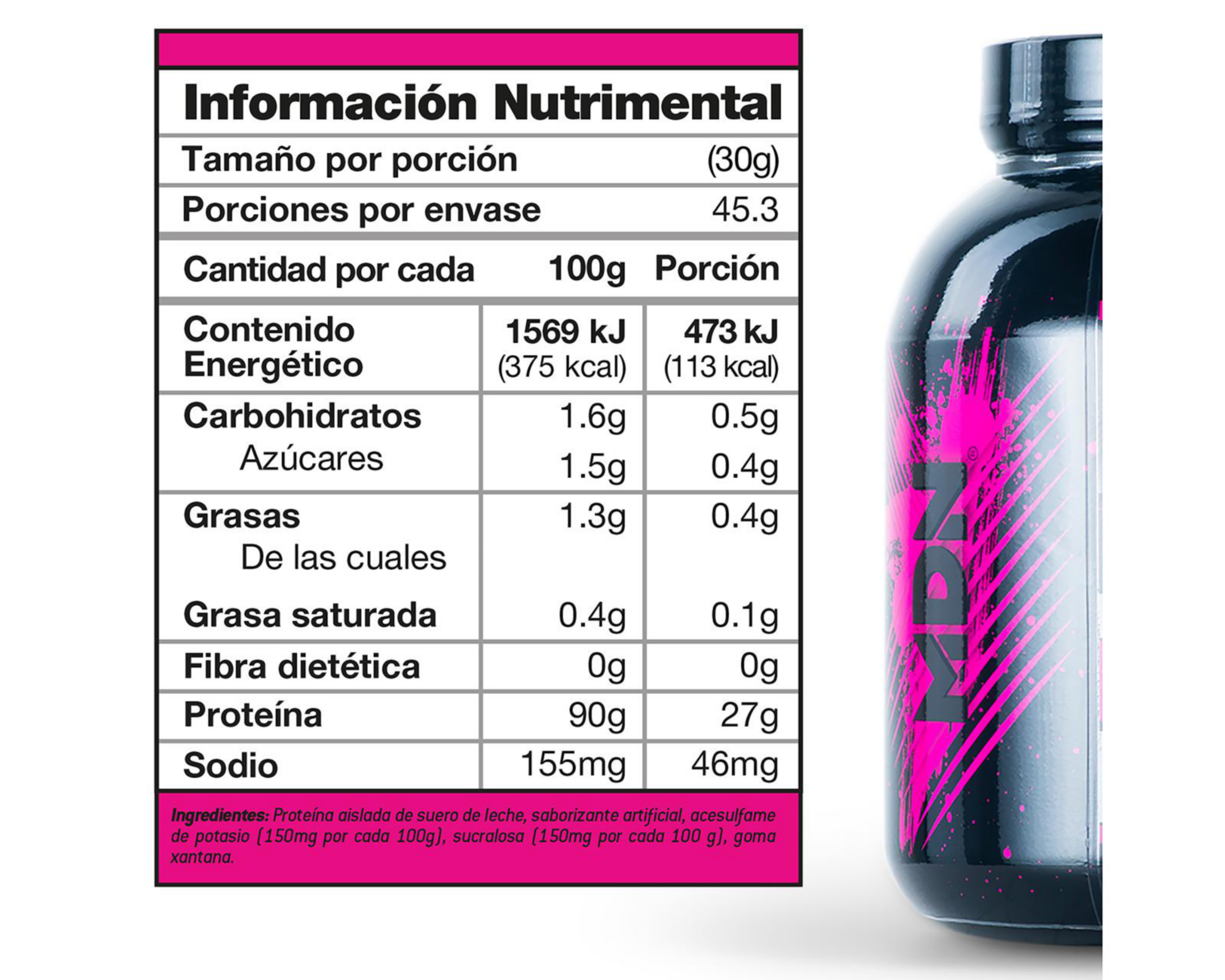 Foto 5 pulgar | Suplemento Alimenticio MDN Sports Whey Ner Isolate Proteína Aislada Sabor Chocolate 1.3 kg