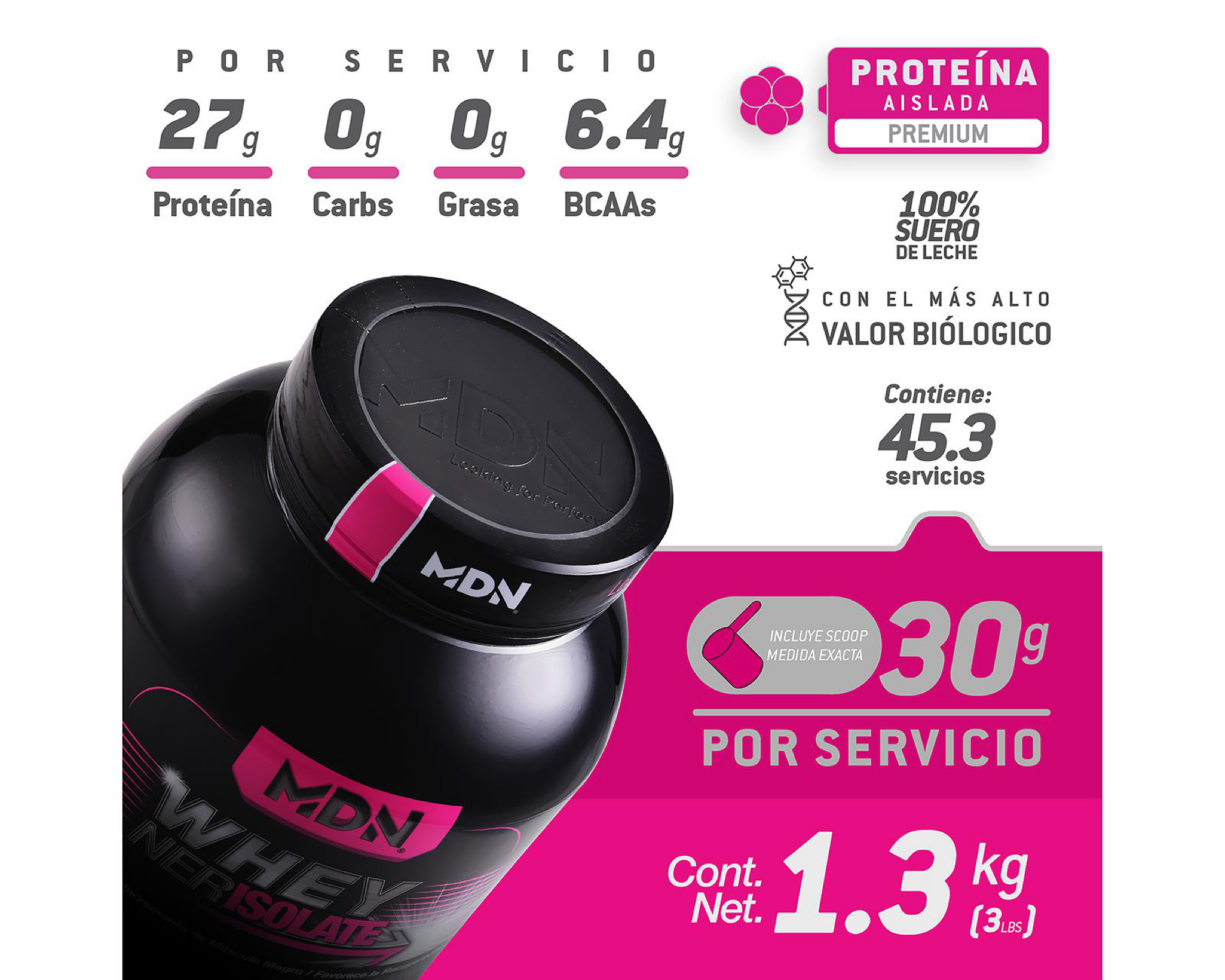 Foto 8 pulgar | Suplemento Alimenticio MDN Sports Whey Ner Isolate Proteína Aislada Sabor Chocolate 1.3 kg