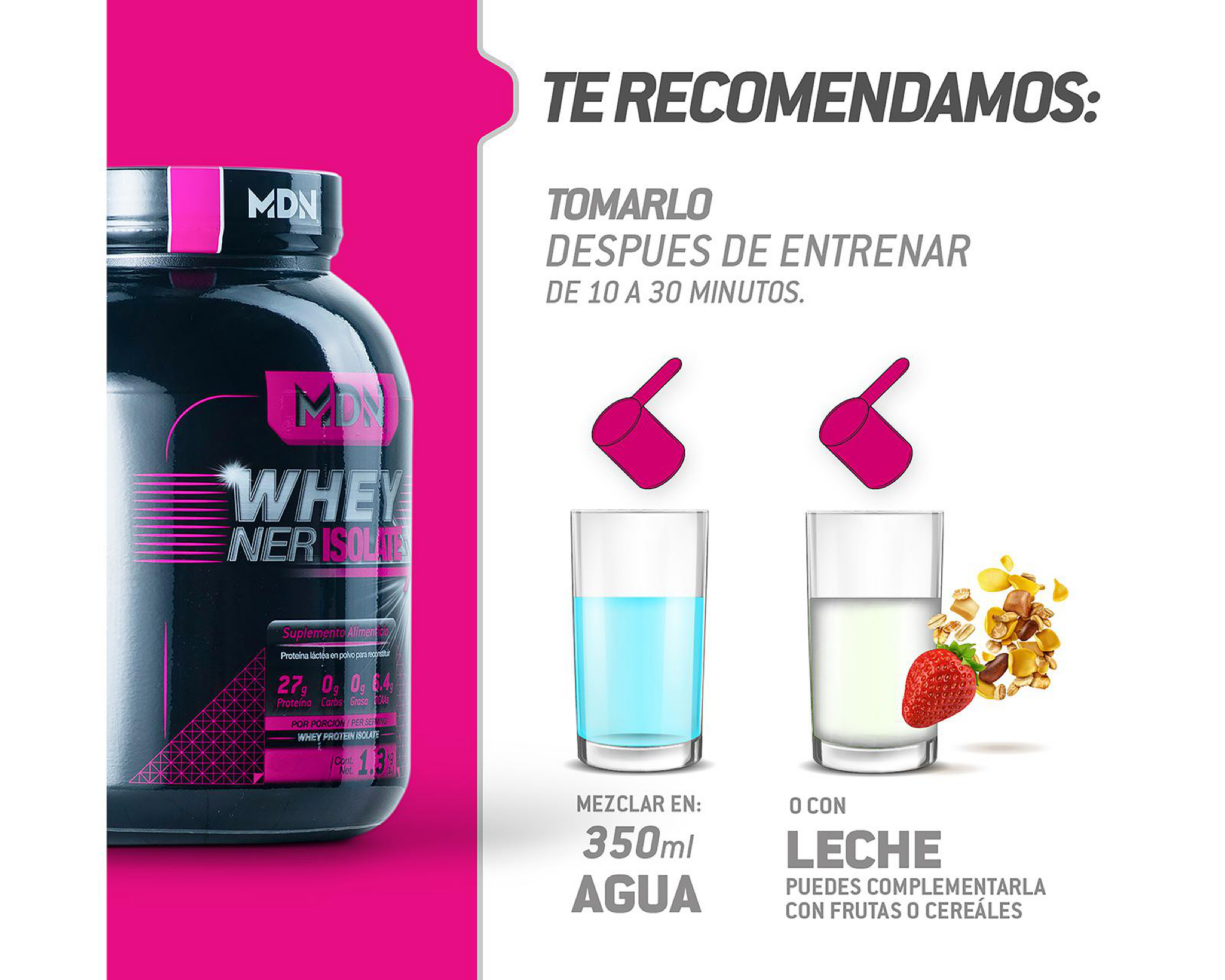 Foto 9 pulgar | Suplemento Alimenticio MDN Sports Whey Ner Isolate Proteína Aislada Sabor Chocolate 1.3 kg