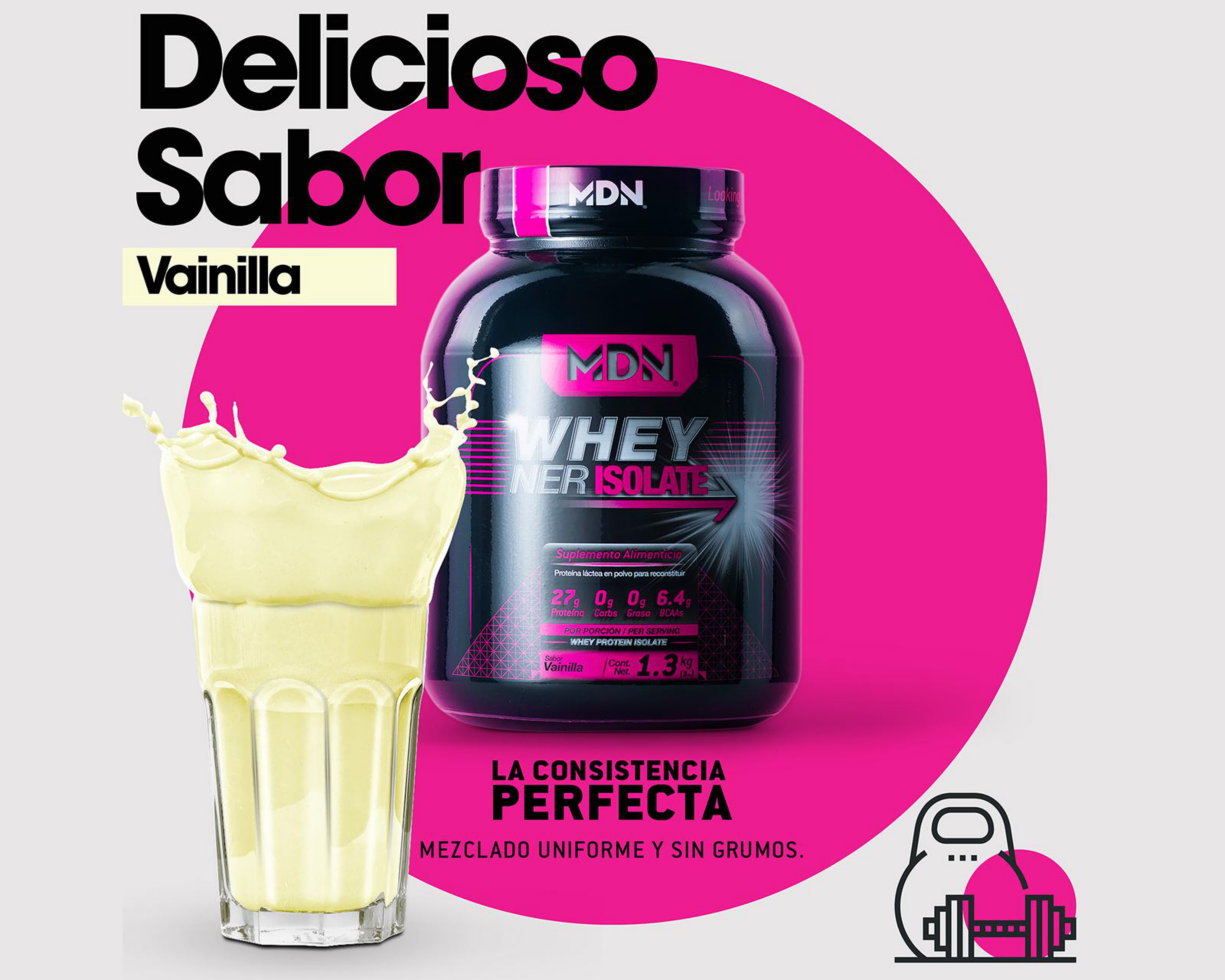 Foto 6 pulgar | Suplemento Alimenticio MDN Sports Whey Ner Isolate Proteína Aislada Sabor Vainilla 1.3 kg