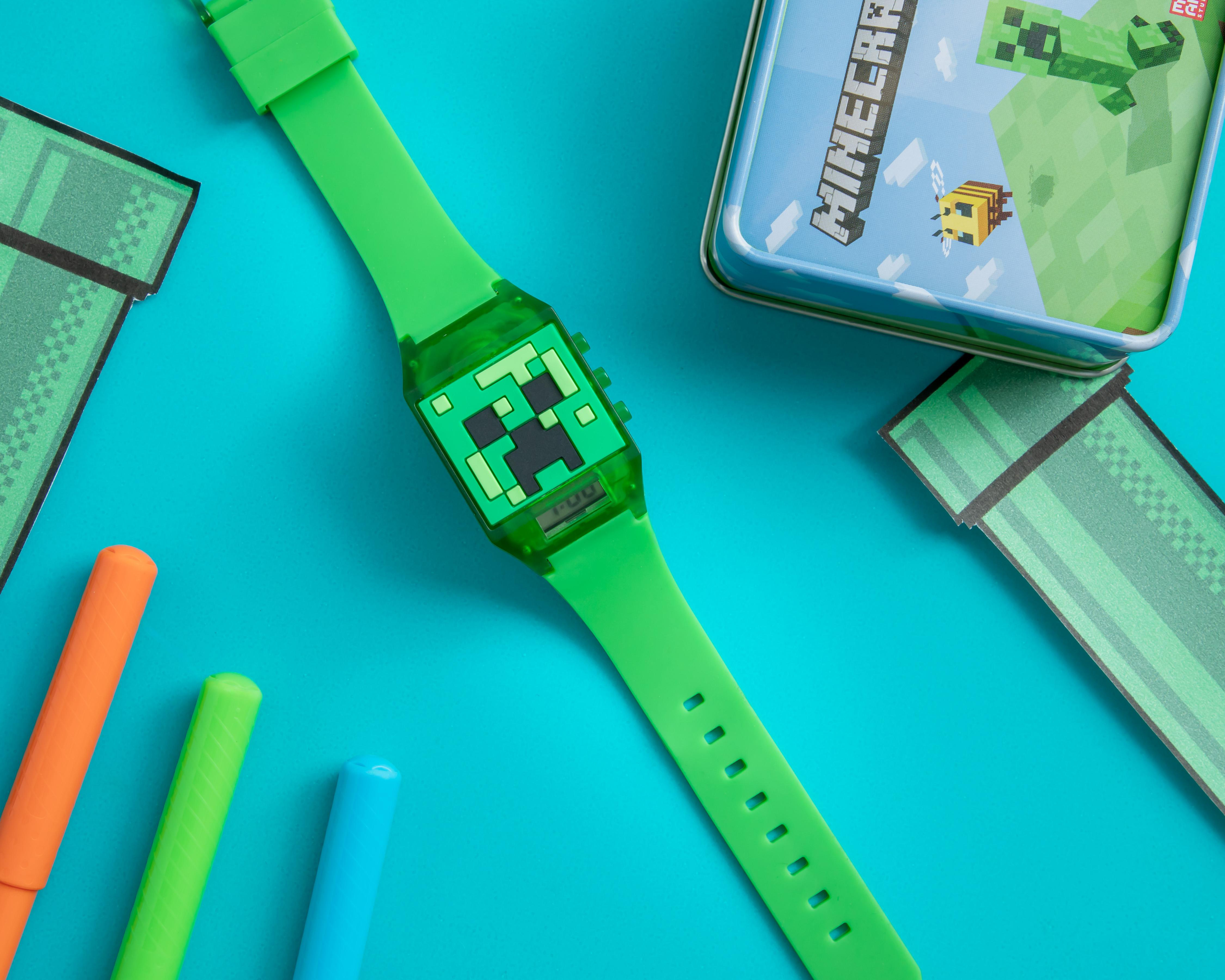 Foto 8 pulgar | Reloj Minecraft para Niño MIN4014UR Verde