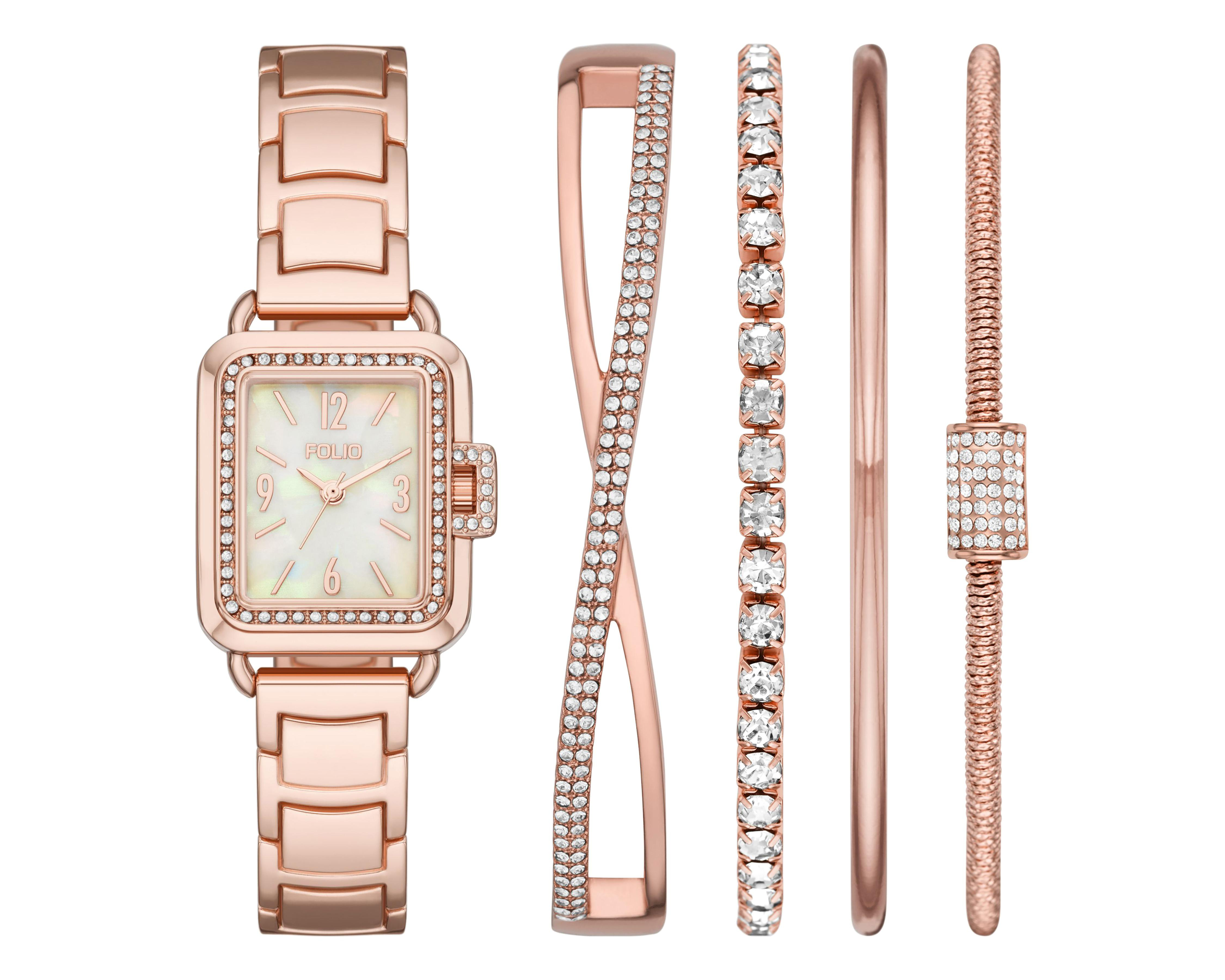 Foto 1 | Reloj Folio para Mujer FMDFL2065 con 4 Accesorios