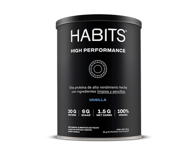 Foto 1 | Proteína Vegetal Habits High Performance Sabor Vainilla 587 g