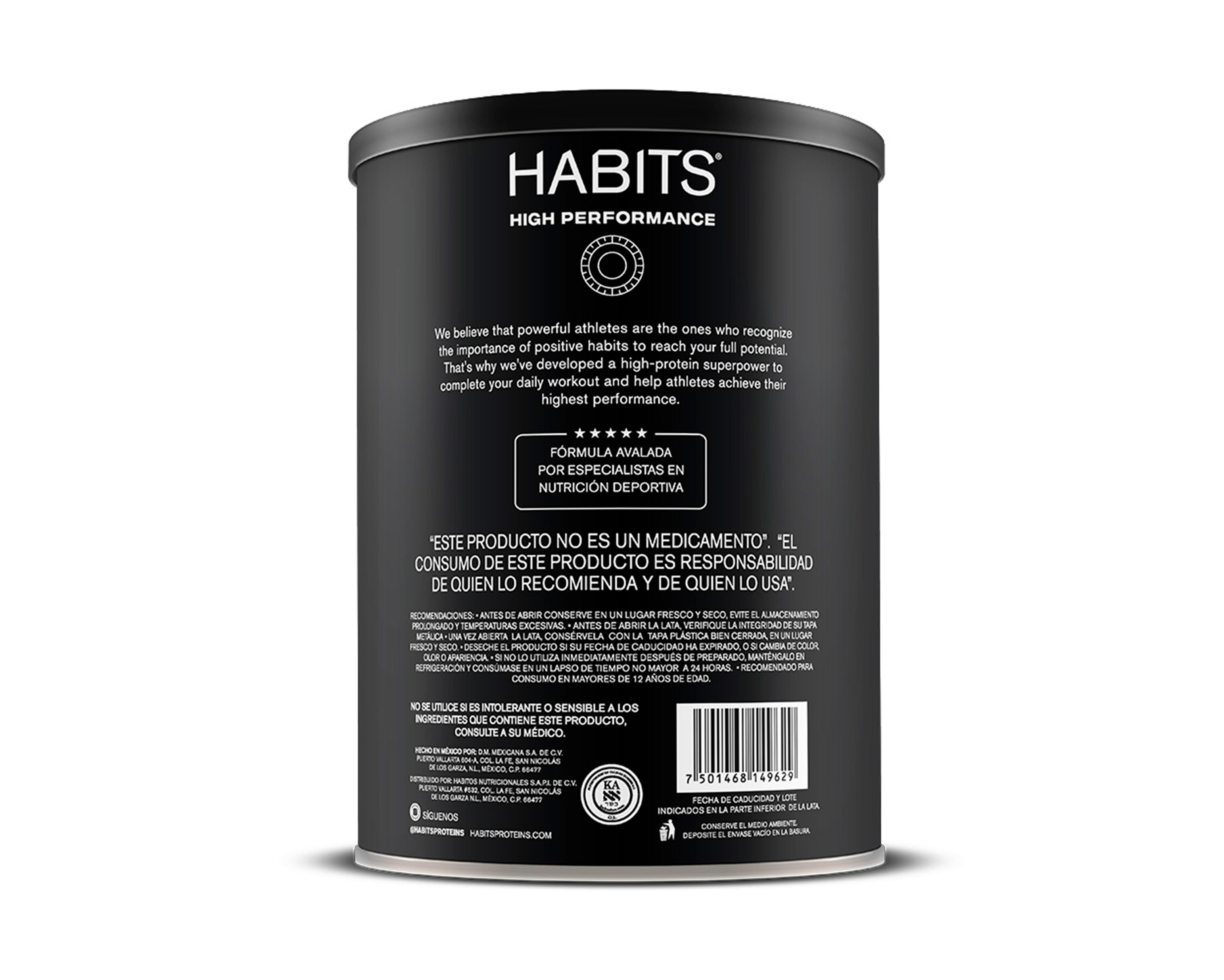 Foto 4 pulgar | Proteína Vegetal Habits High Performance Sabor Vainilla 587 g