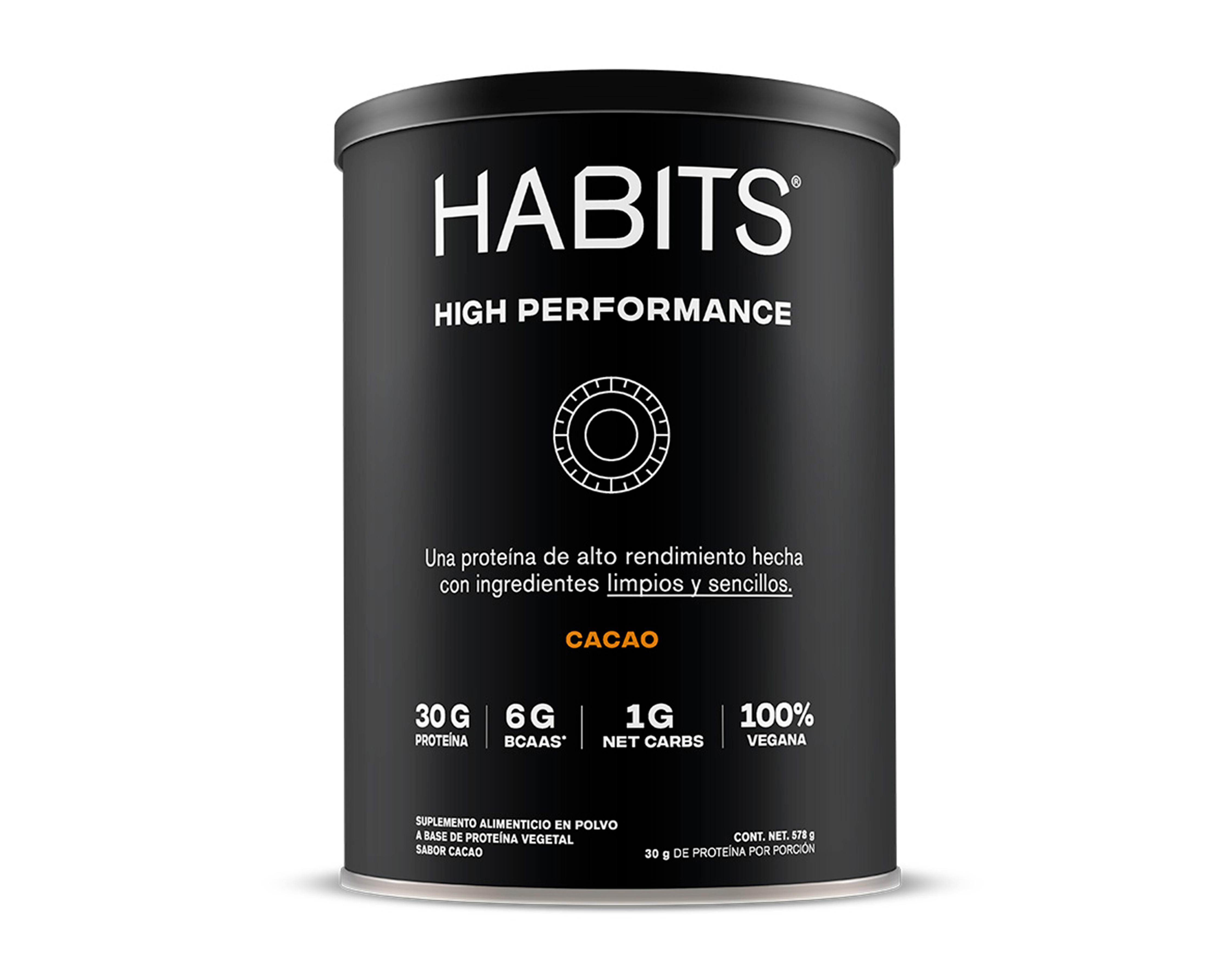 Proteína Vegetal Habits High Performance Sabor Cacao 587 g