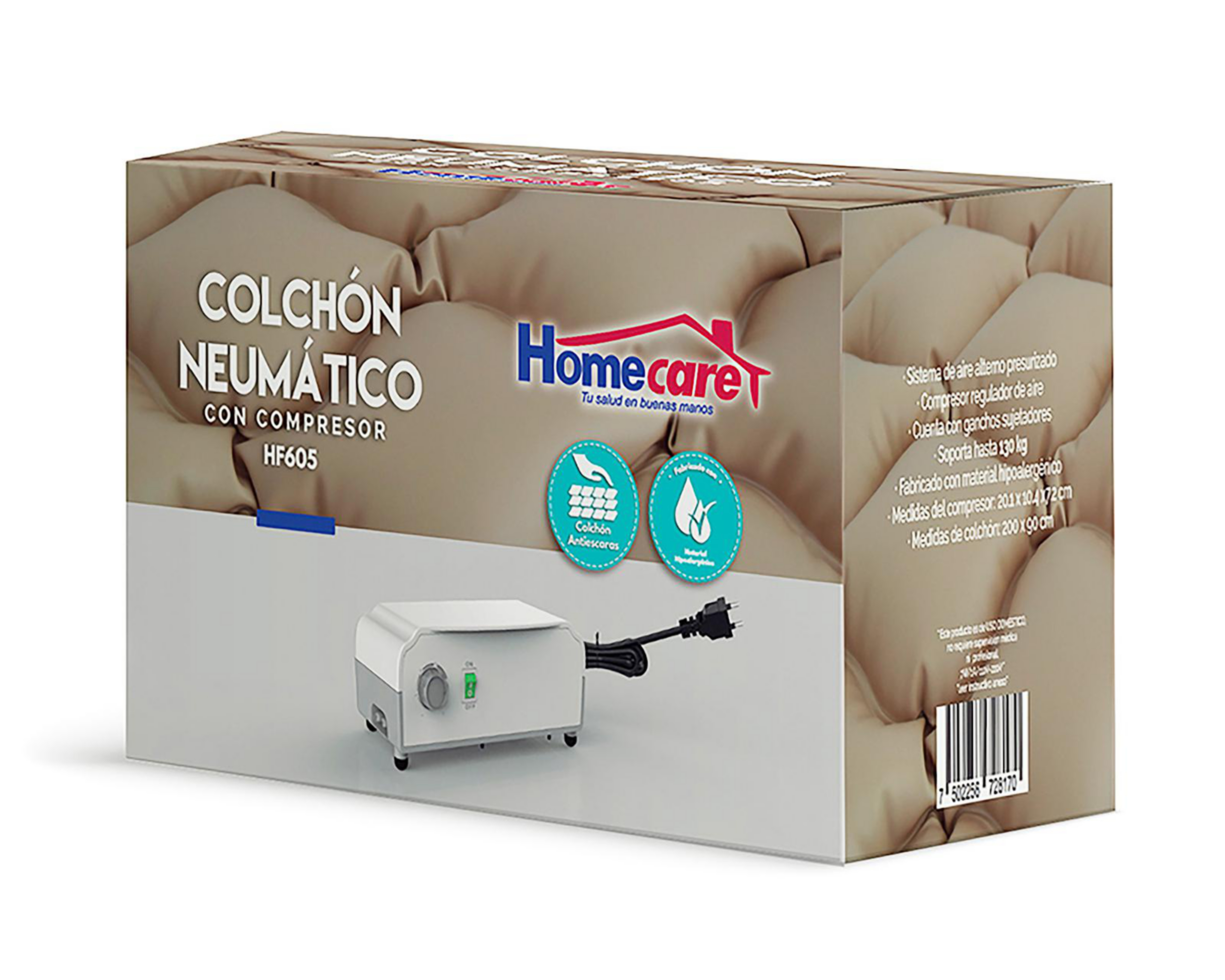 Foto 5 | Colchón Antiescaras Homecare HF605 con Compresor