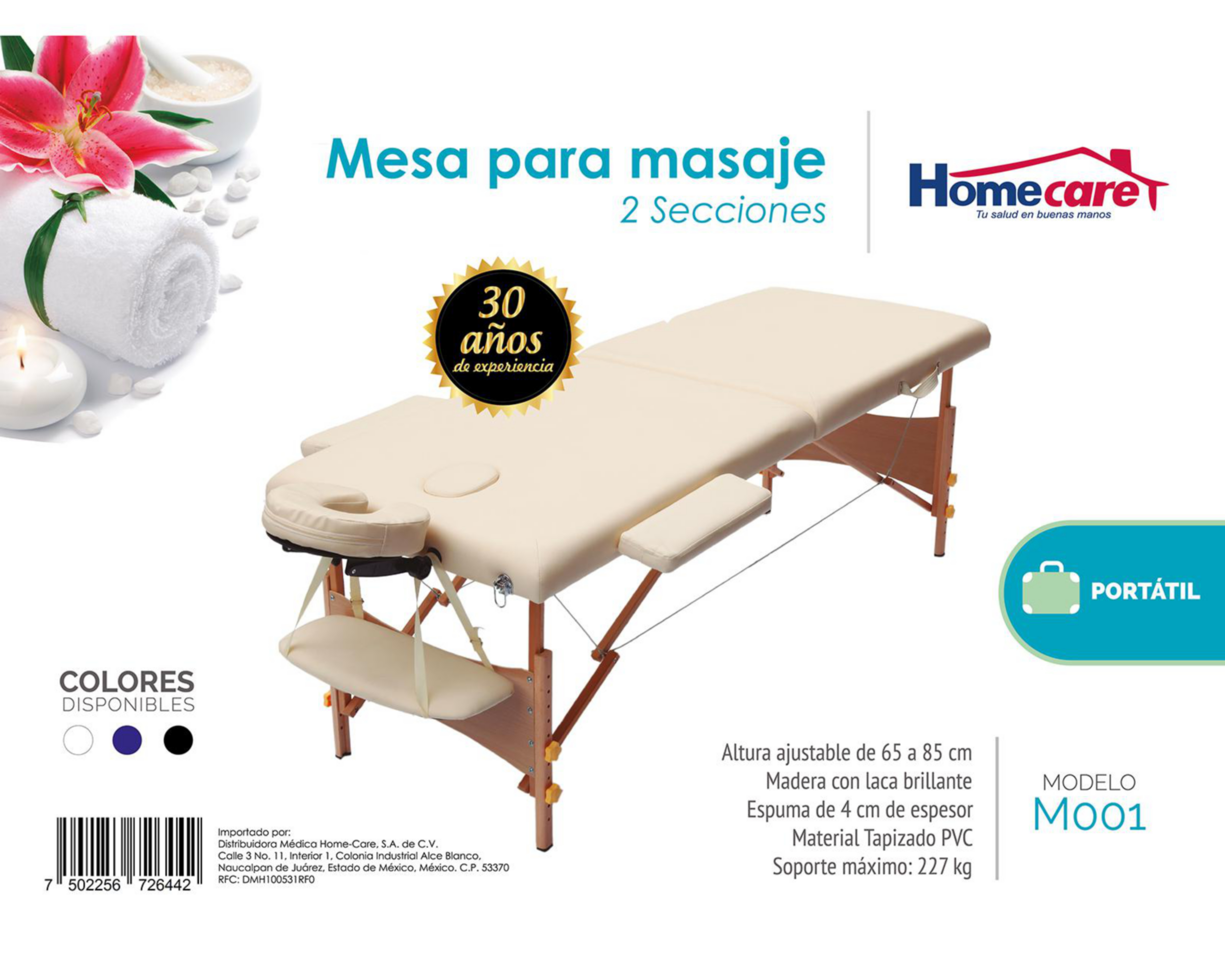 Foto 6 | Cama para Masajes Homecare Plegable
