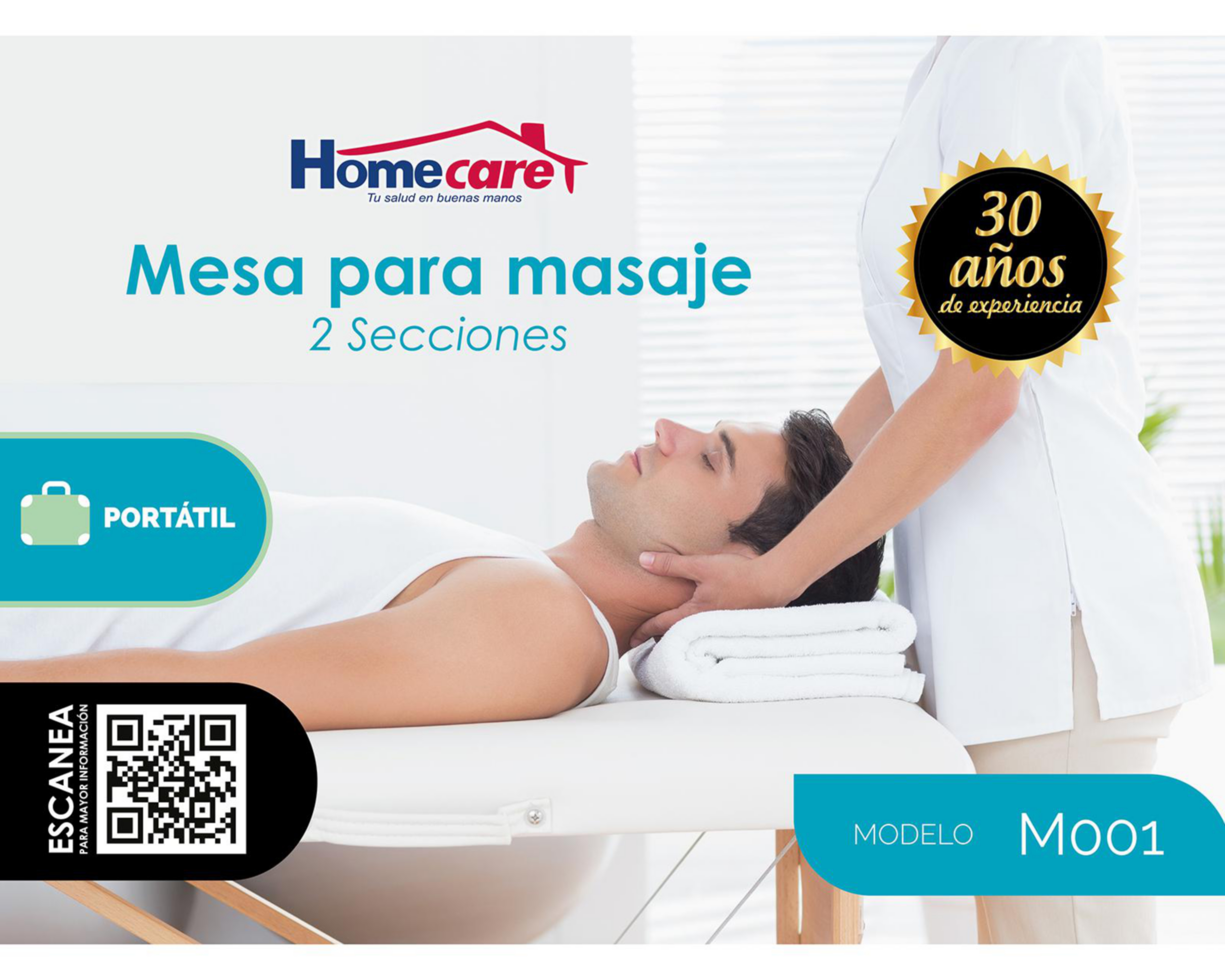 Foto 8 pulgar | Cama para Masajes Homecare Plegable