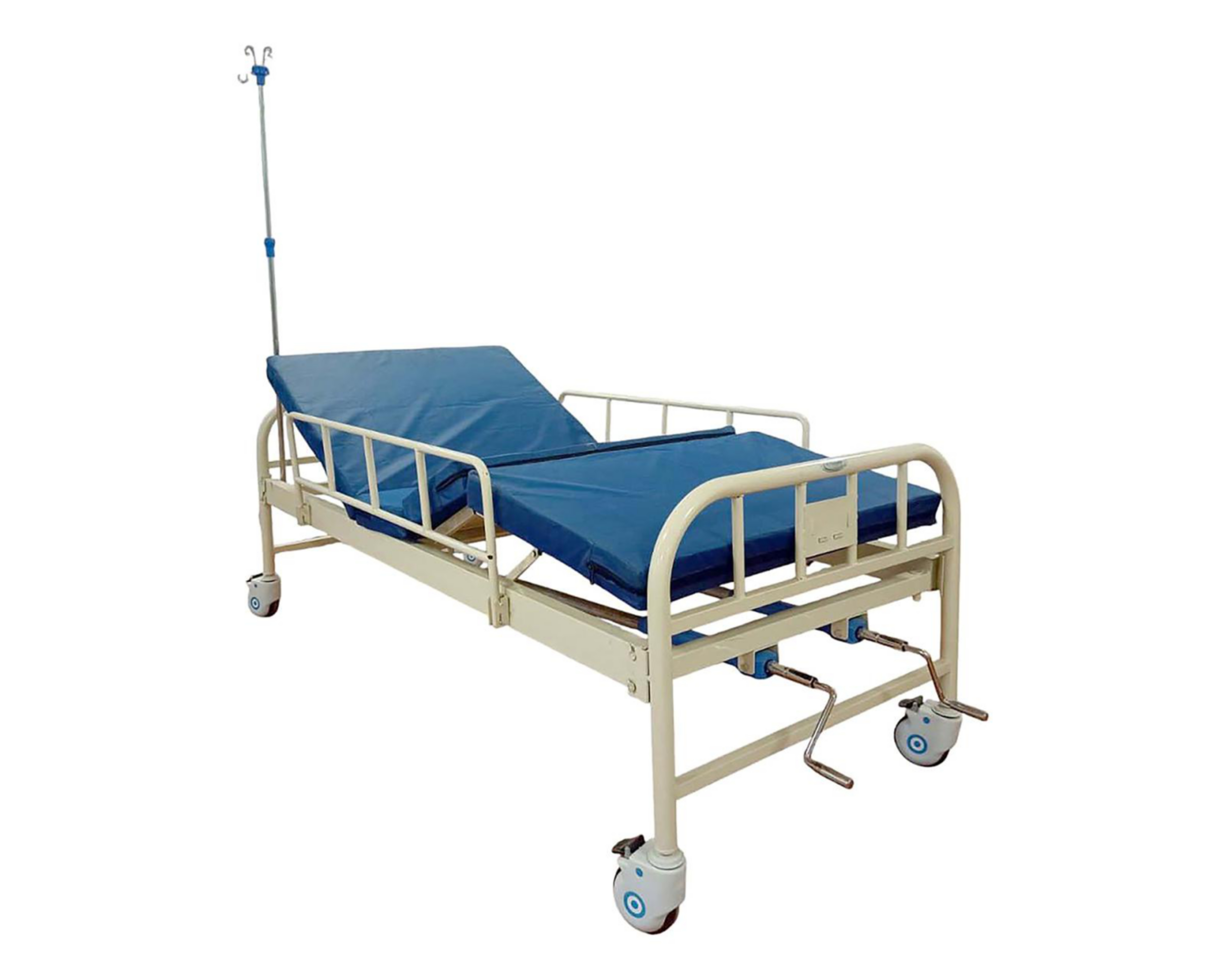 Cama Hospitalaria Manual Mobicare de Acero inoxidable con Accesorios
