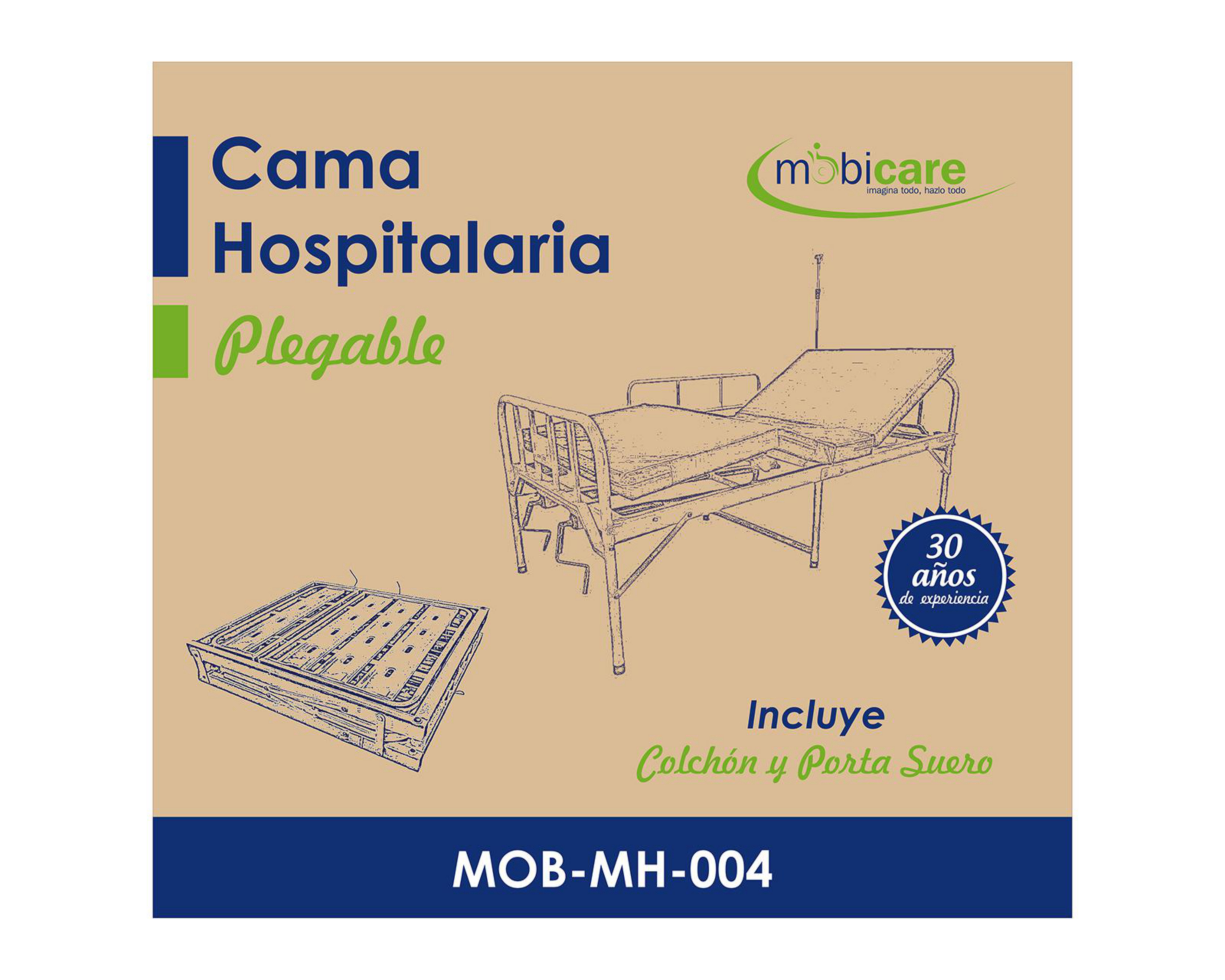 Foto 5 pulgar | Cama Hospitalaria Manual Mobicare de Acero Inoxidable