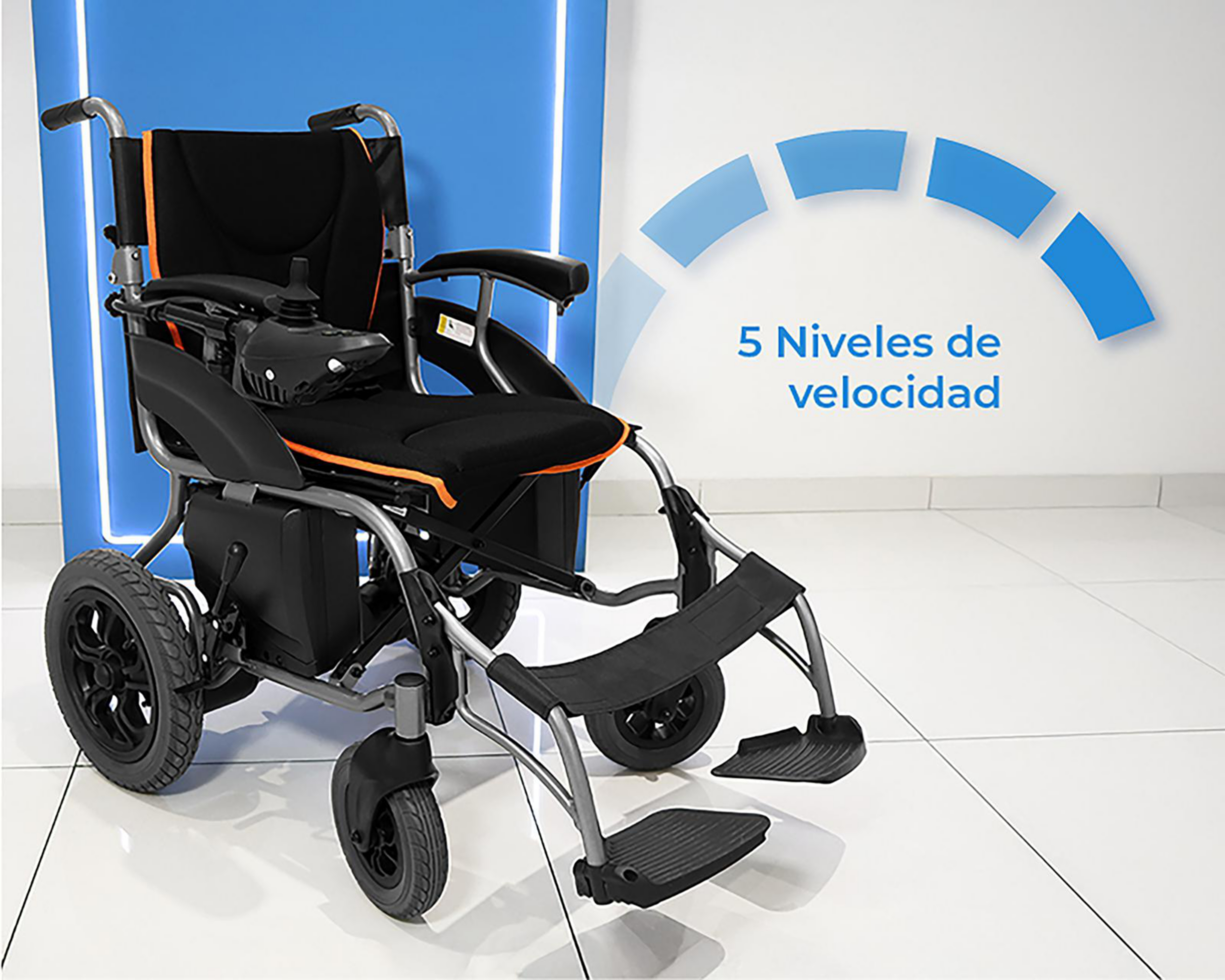Foto 10 pulgar | Silla de Ruedas Eléctrica de Metal Handy Plegable