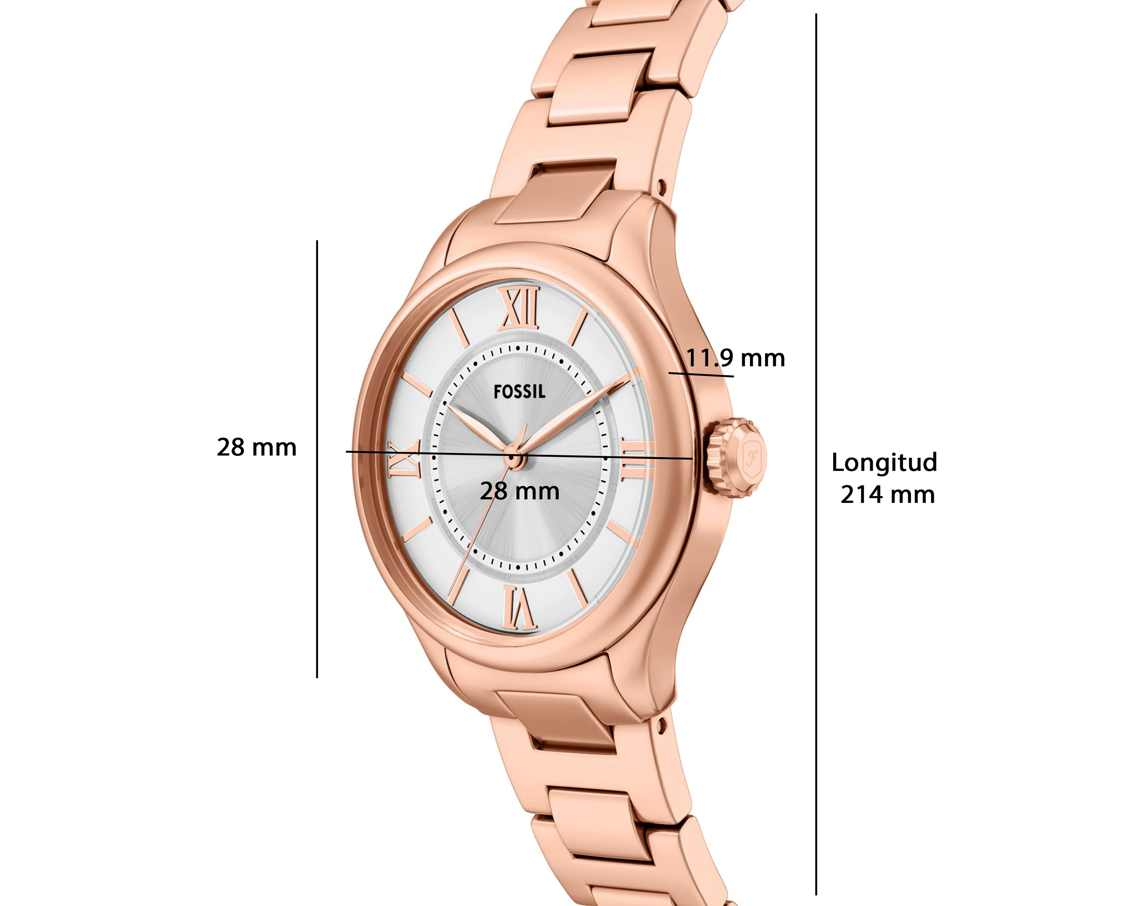 Foto 10 pulgar | Reloj Fosill para Mujer CE1131 Oro Rosa
