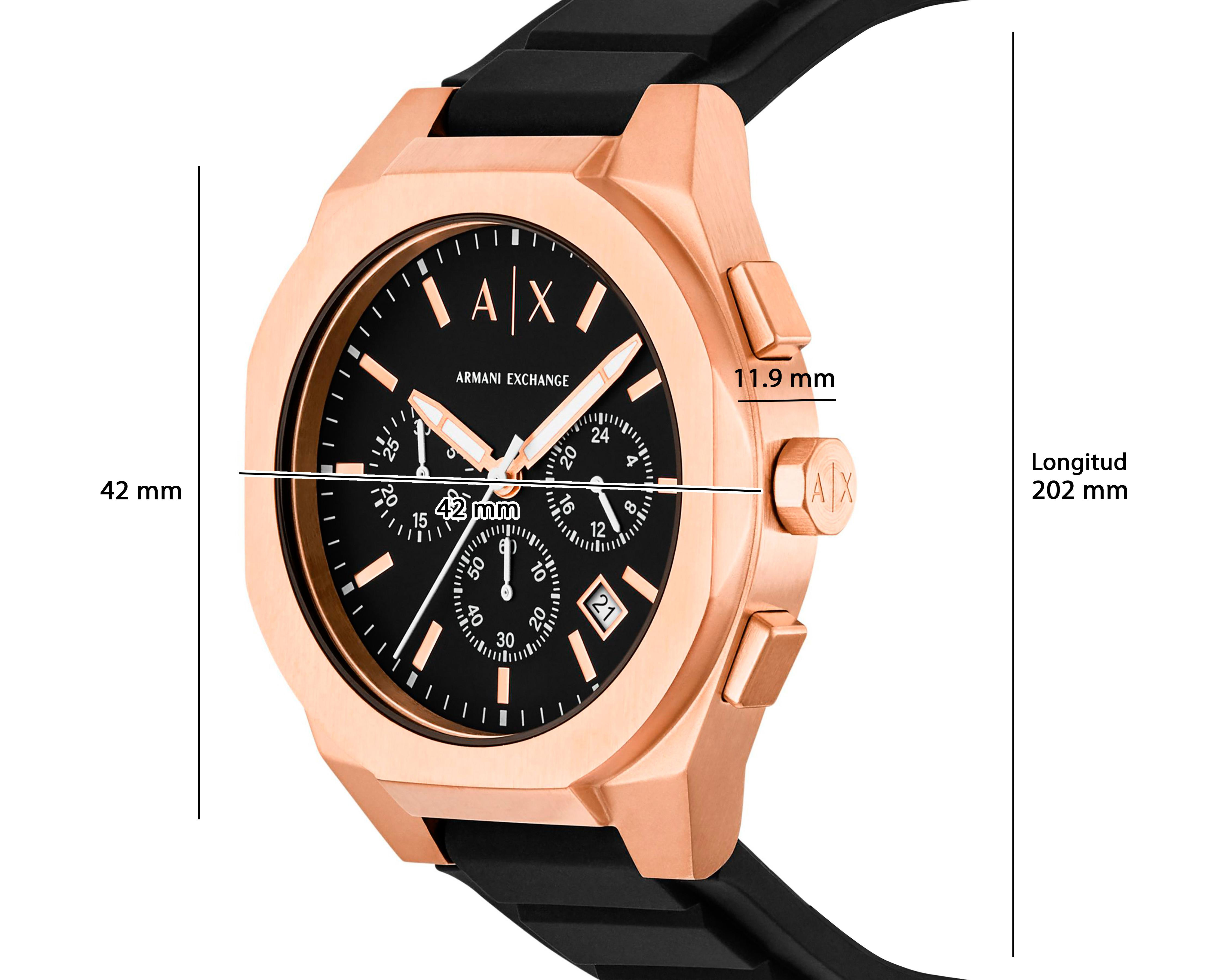 Foto 8 pulgar | Reloj Armani Exchange para Hombre AX4190 Oro Rosa