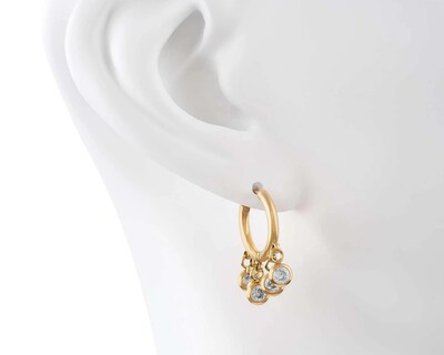 Foto 5 | Aretes de Acero Inoxidable Thinner