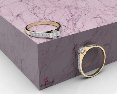 Foto 4 | Anillo De Compromiso de Oro 10K Talla 9-9.5