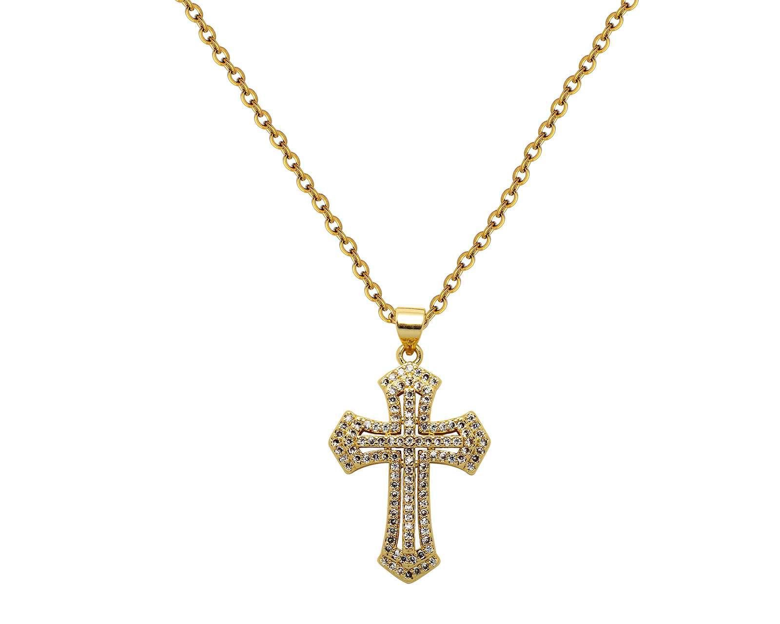 Foto 1 | Cadena con Cruz Chapa de Oro 18 K Frassinoro