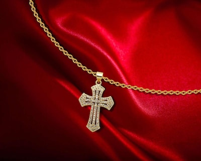 Foto 4 | Cadena con Cruz Chapa de Oro 18 K Frassinoro