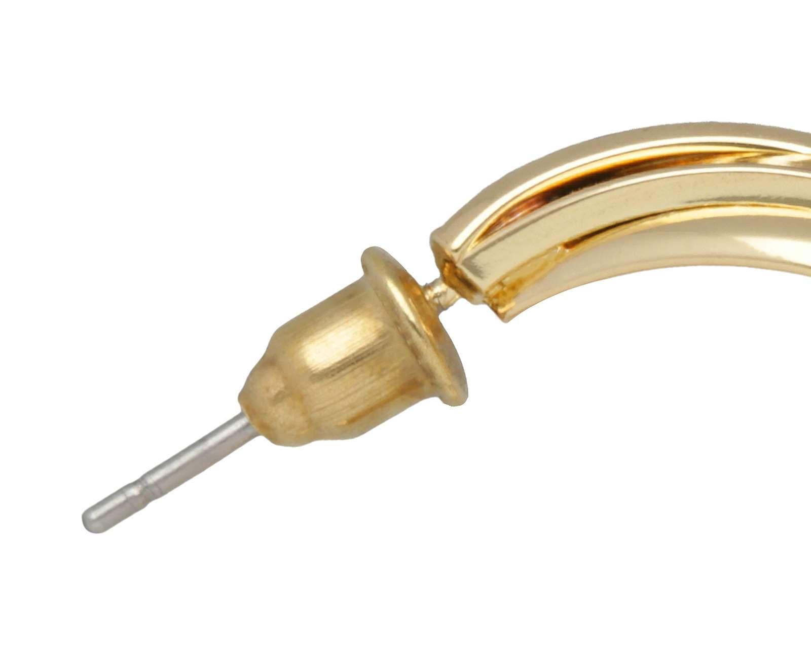 Foto 4 pulgar | Aretes de Chapa de Oro 10K Synergies