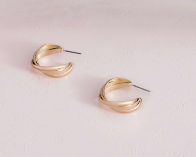 Foto 4 | Aretes de Chapa de Oro 10K Synergies