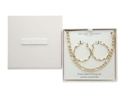 Foto 2 | Collar y Arracadas de Chapa de Oro 14K Paige Harper