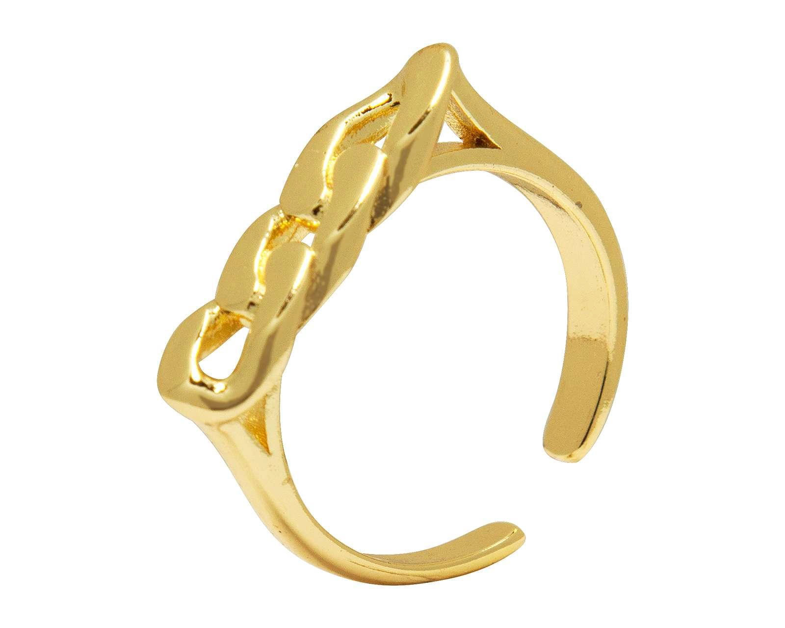 Anillo Chapa de Oro 18k Sentimientos Ajustable