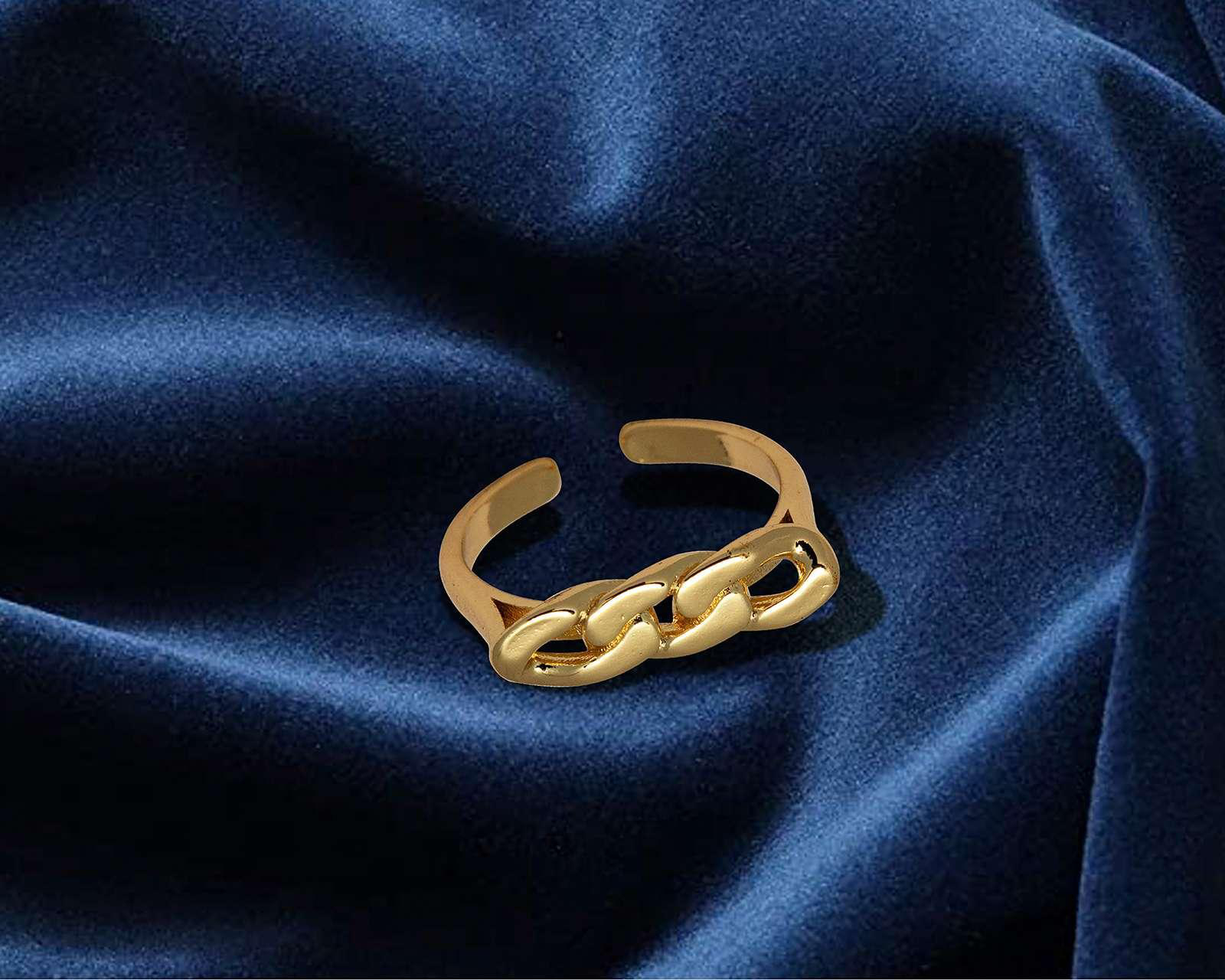 Foto 6 | Anillo Chapa de Oro 18k Sentimientos Ajustable