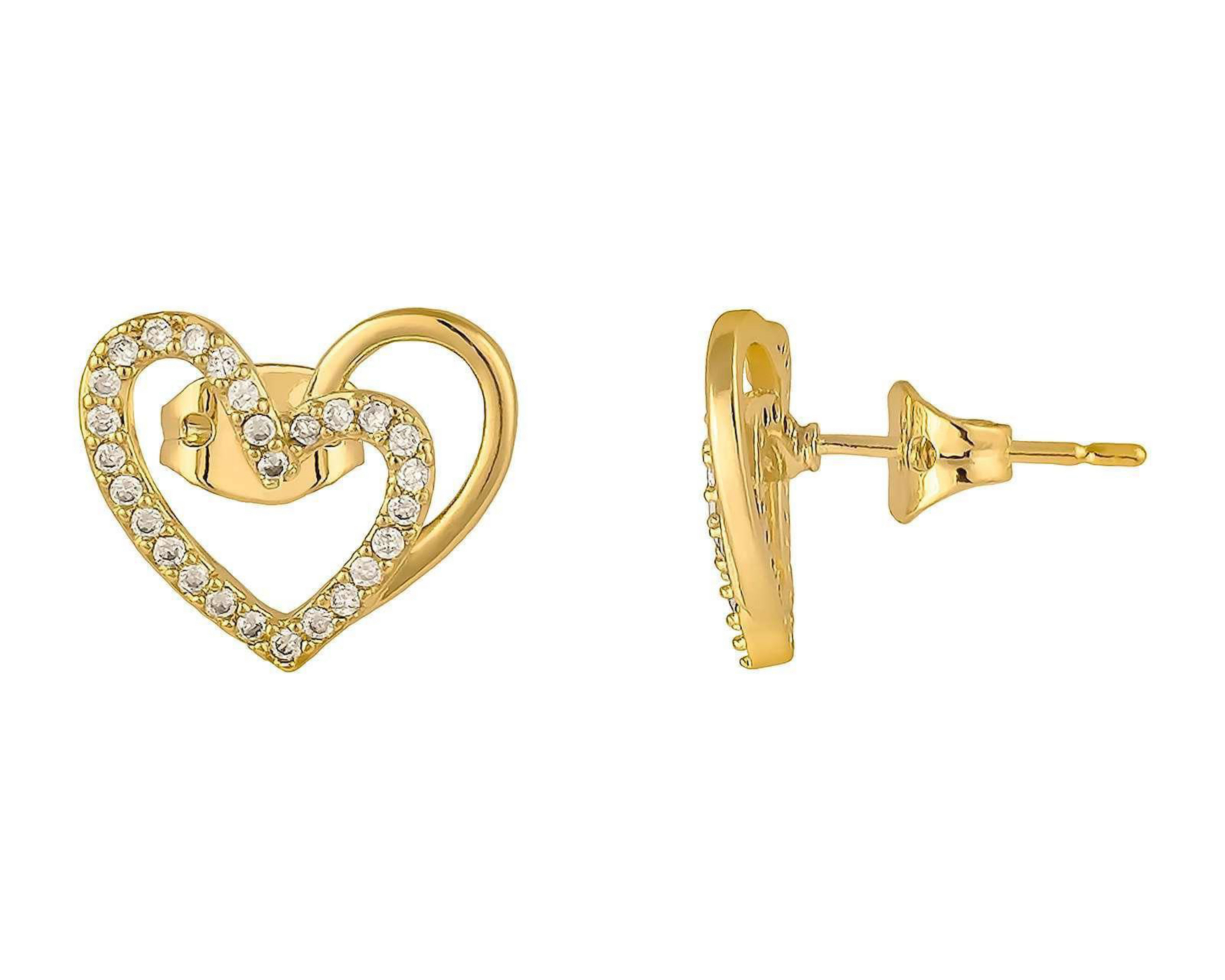 Aretes de Chapa de Oro 18k Plafer