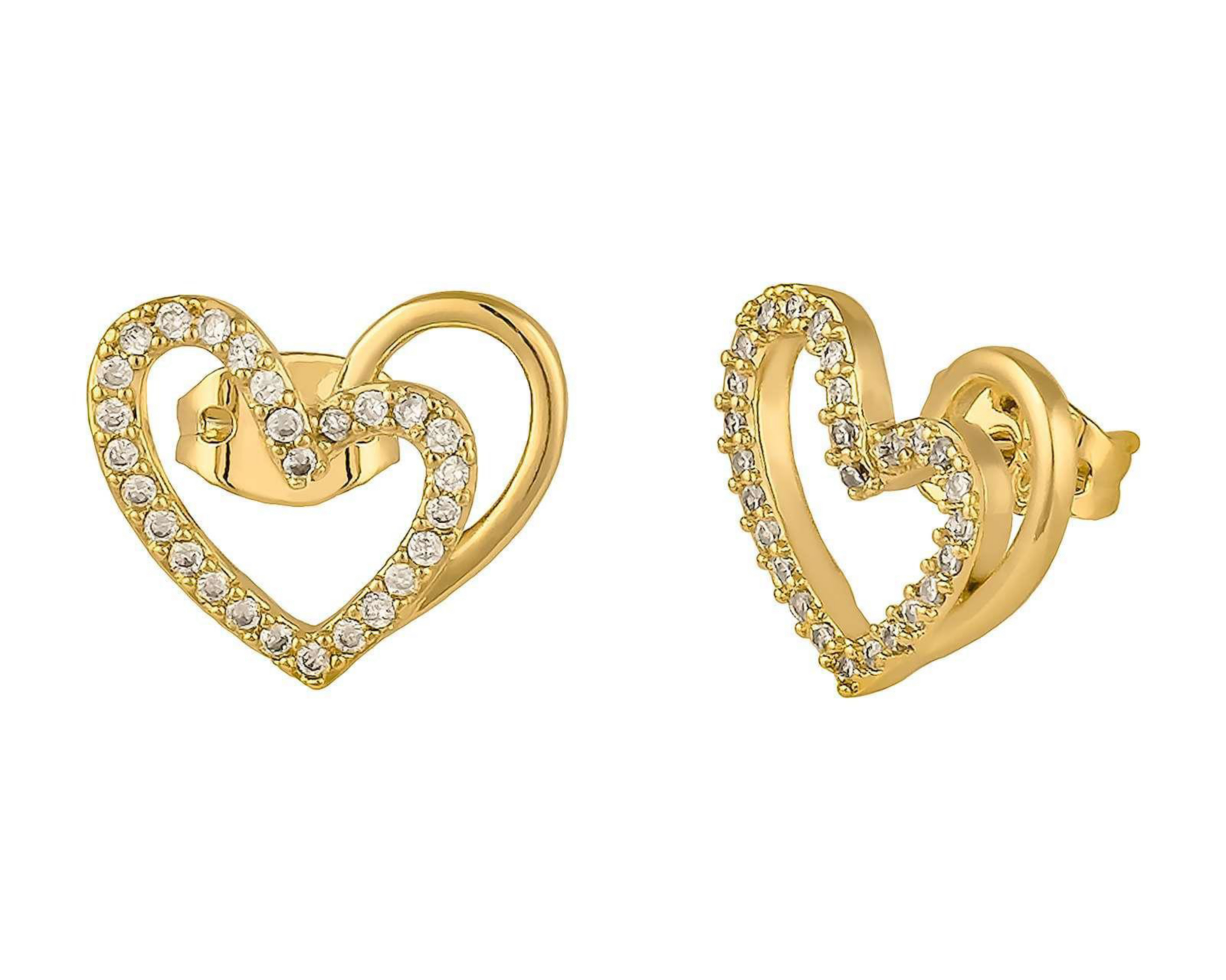 Foto 3 pulgar | Aretes de Chapa de Oro 18k Plafer