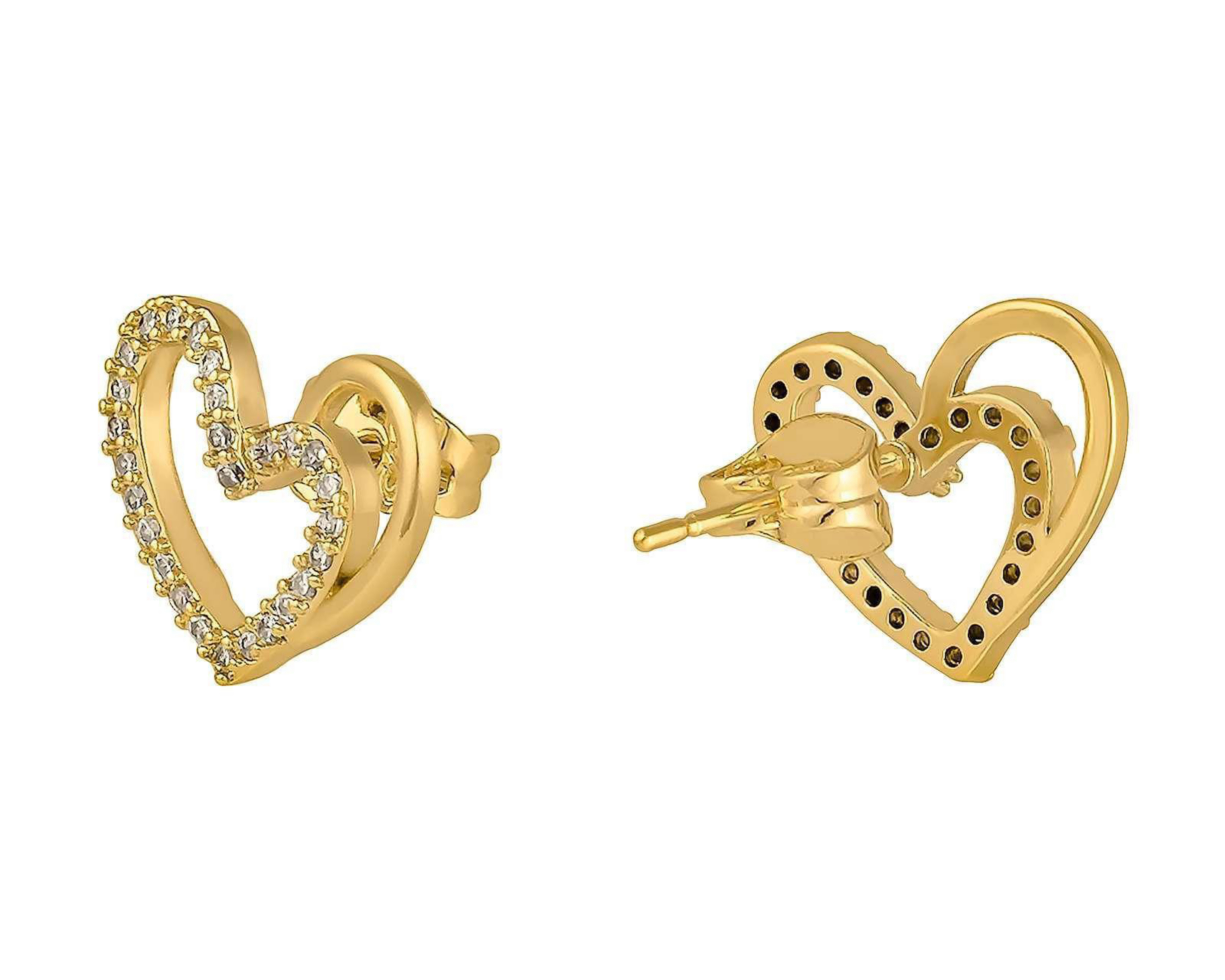 Foto 4 pulgar | Aretes de Chapa de Oro 18k Plafer