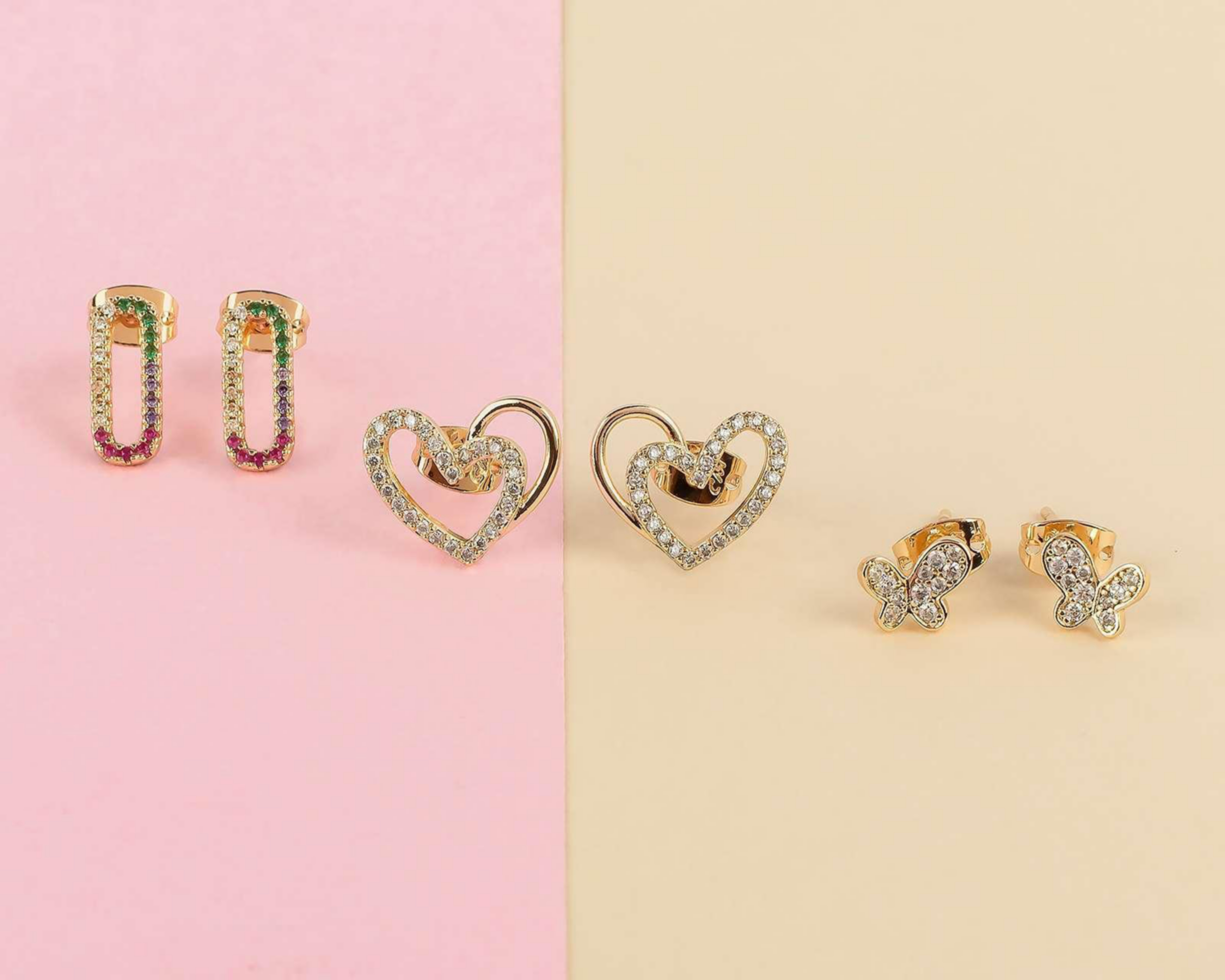 Foto 6 pulgar | Aretes de Chapa de Oro 18k Plafer
