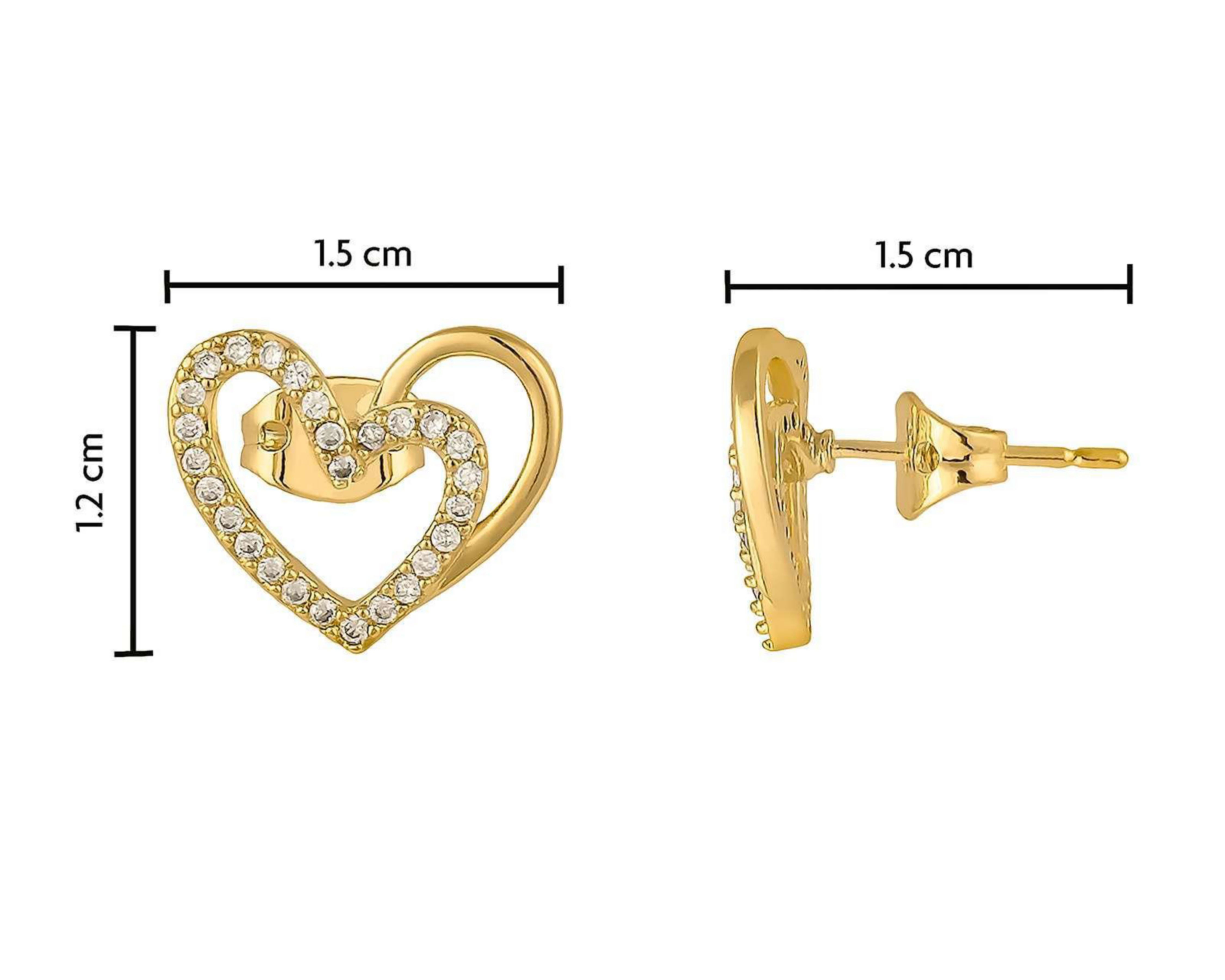 Foto 7 pulgar | Aretes de Chapa de Oro 18k Plafer
