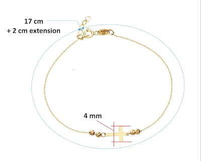 Foto 6 | Pulsera de Oro 10K Sentimientos