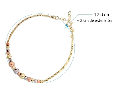 Foto 3 | Pulsera de Oro 10K Sentimientos
