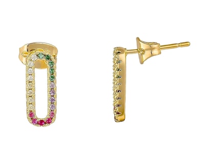 Foto 1 | Aretes de Chapa de Oro 18K Plafer