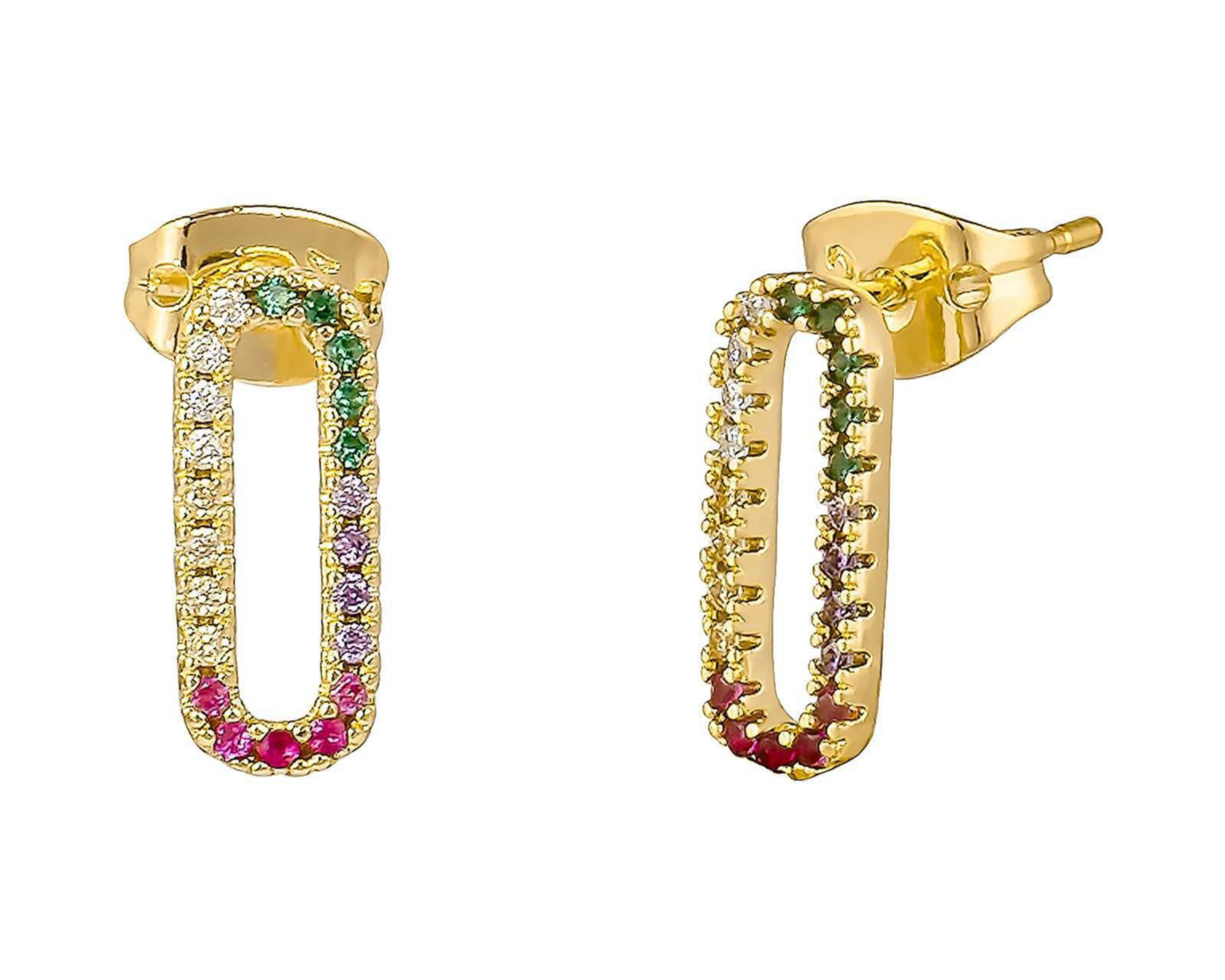 Foto 3 pulgar | Aretes de Chapa de Oro 18K Plafer