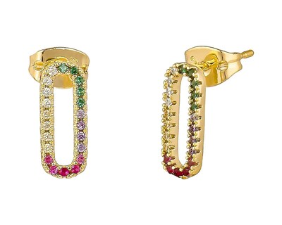 Foto 2 | Aretes de Chapa de Oro 18K Plafer