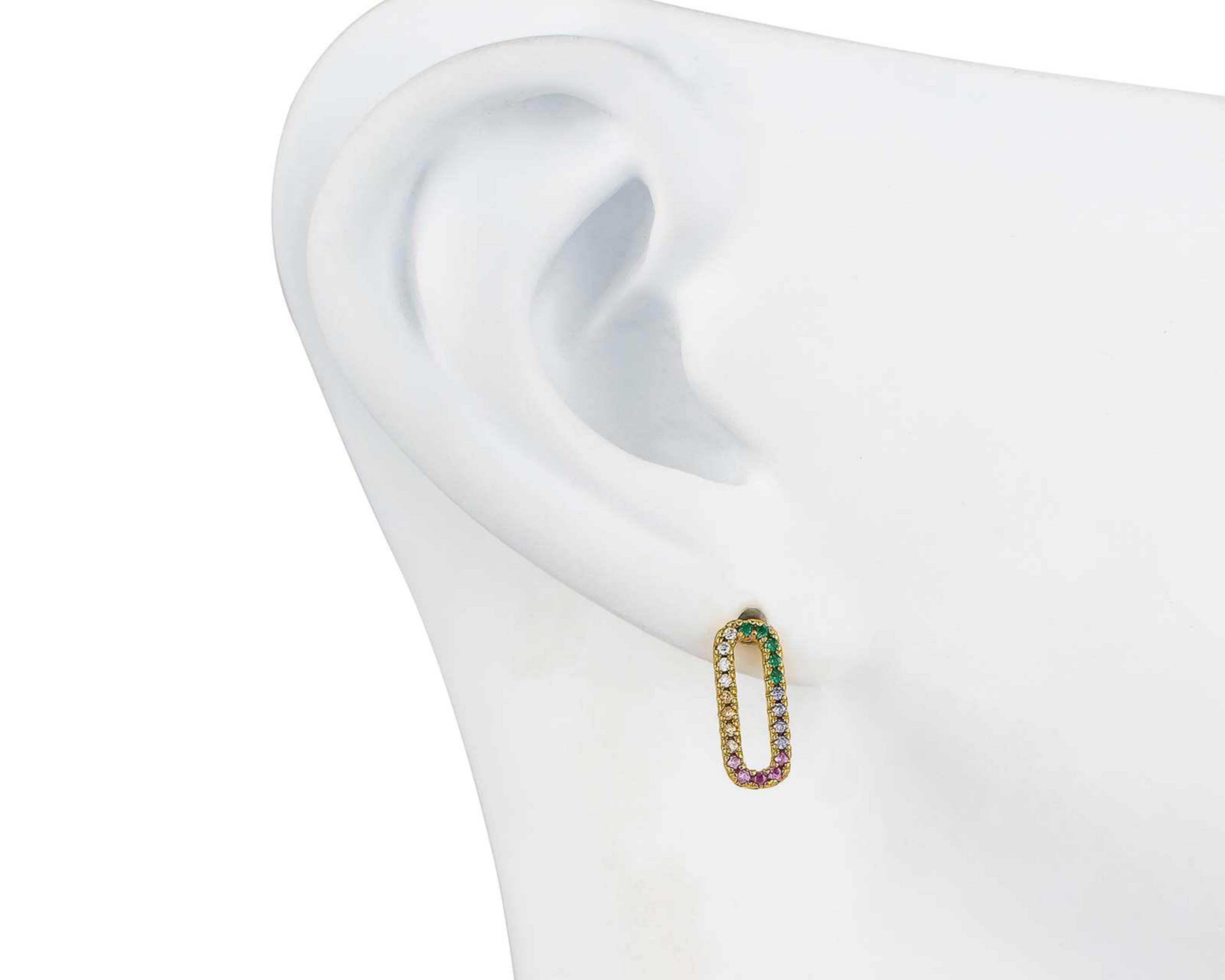 Foto 5 pulgar | Aretes de Chapa de Oro 18K Plafer