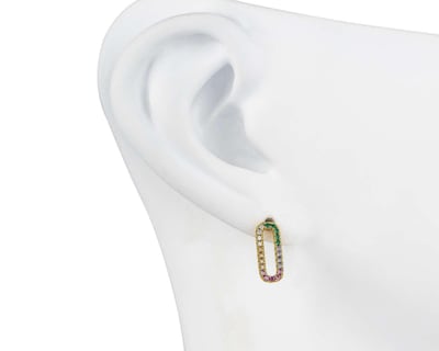 Foto 4 | Aretes de Chapa de Oro 18K Plafer