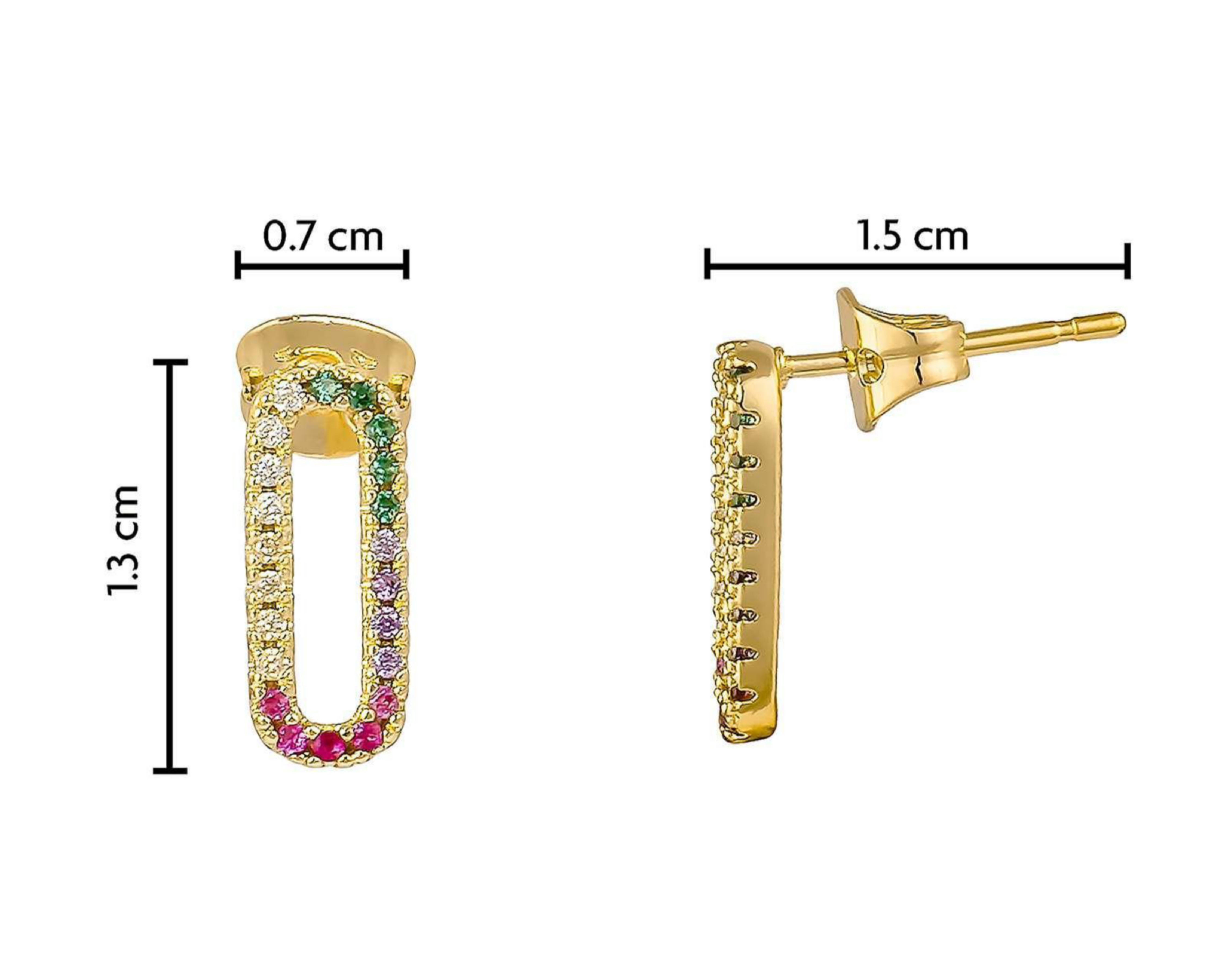 Foto 6 | Aretes de Chapa de Oro 18K Plafer