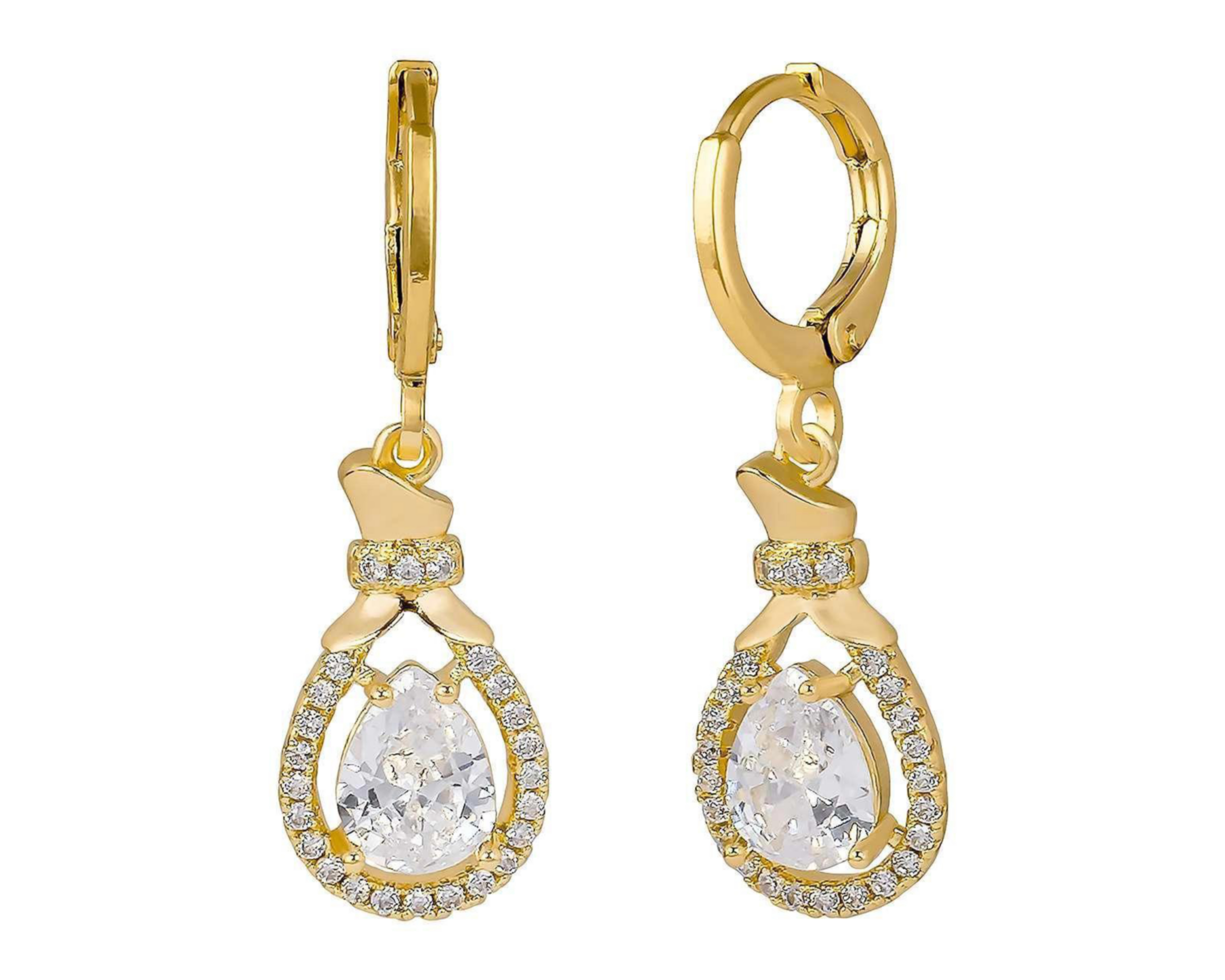 Foto 2 | Aretes de Chapa de Oro 18K Plafer