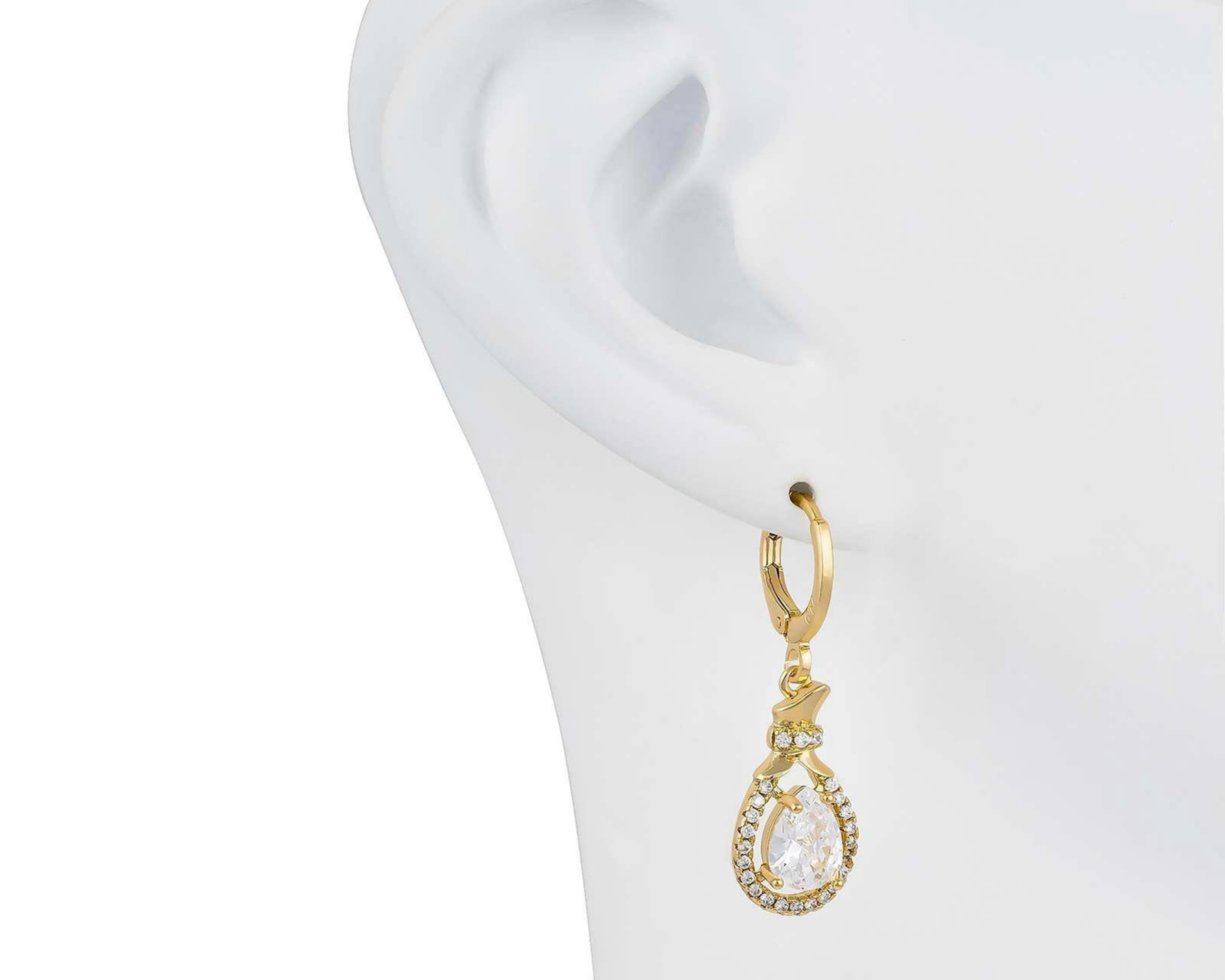 Foto 5 pulgar | Aretes de Chapa de Oro 18K Plafer
