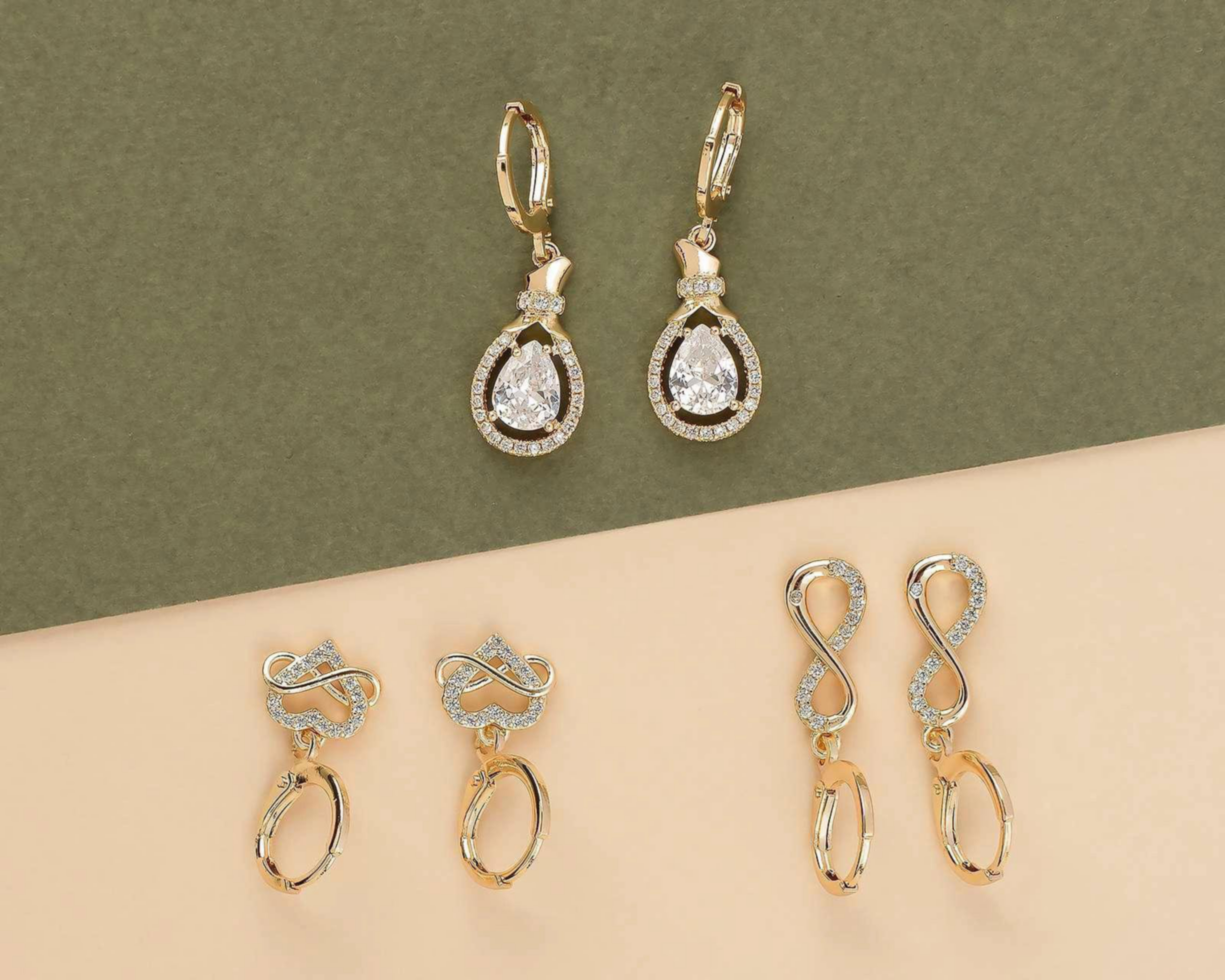 Foto 6 pulgar | Aretes de Chapa de Oro 18K Plafer