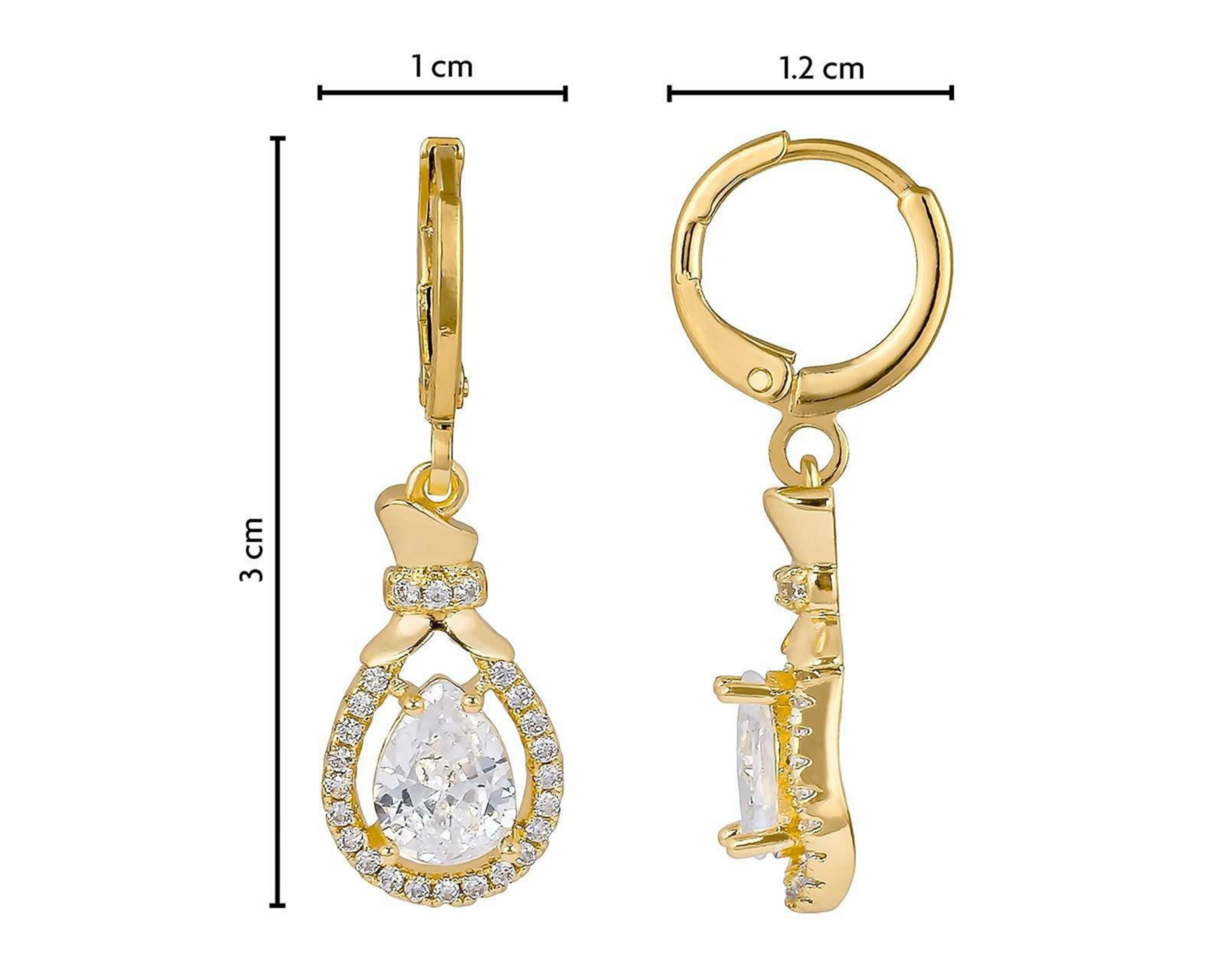 Foto 7 pulgar | Aretes de Chapa de Oro 18K Plafer