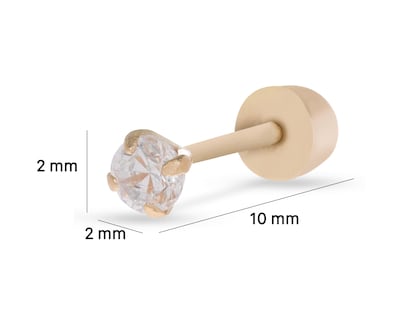 Foto 4 | Broqueles de Oro 14K Baby Colors