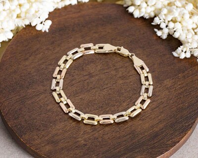 Foto 6 | Pulsera de Oro 10K Sentimientos