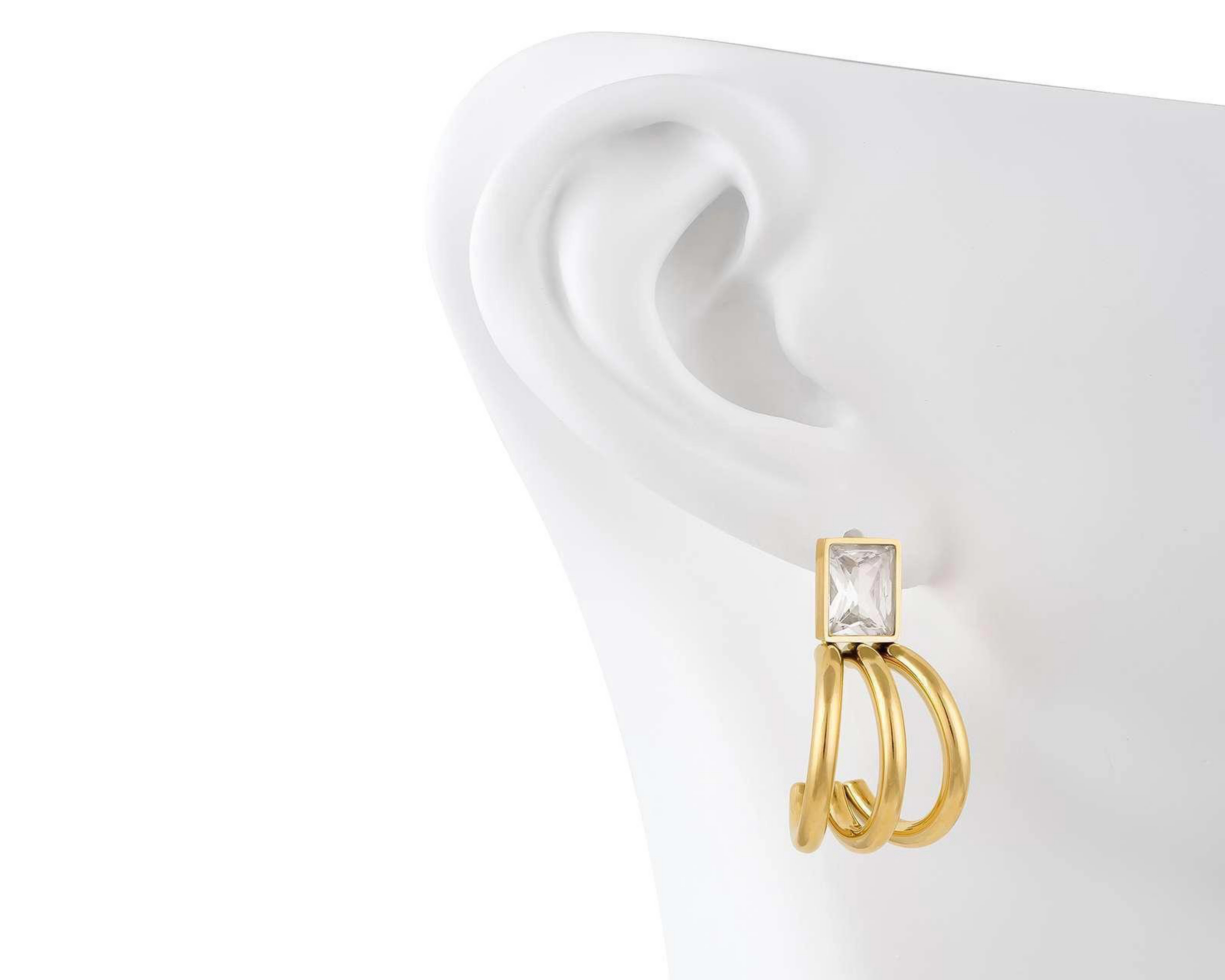Foto 5 pulgar | Aretes de Acero Inoxidable Jennifer Lopez